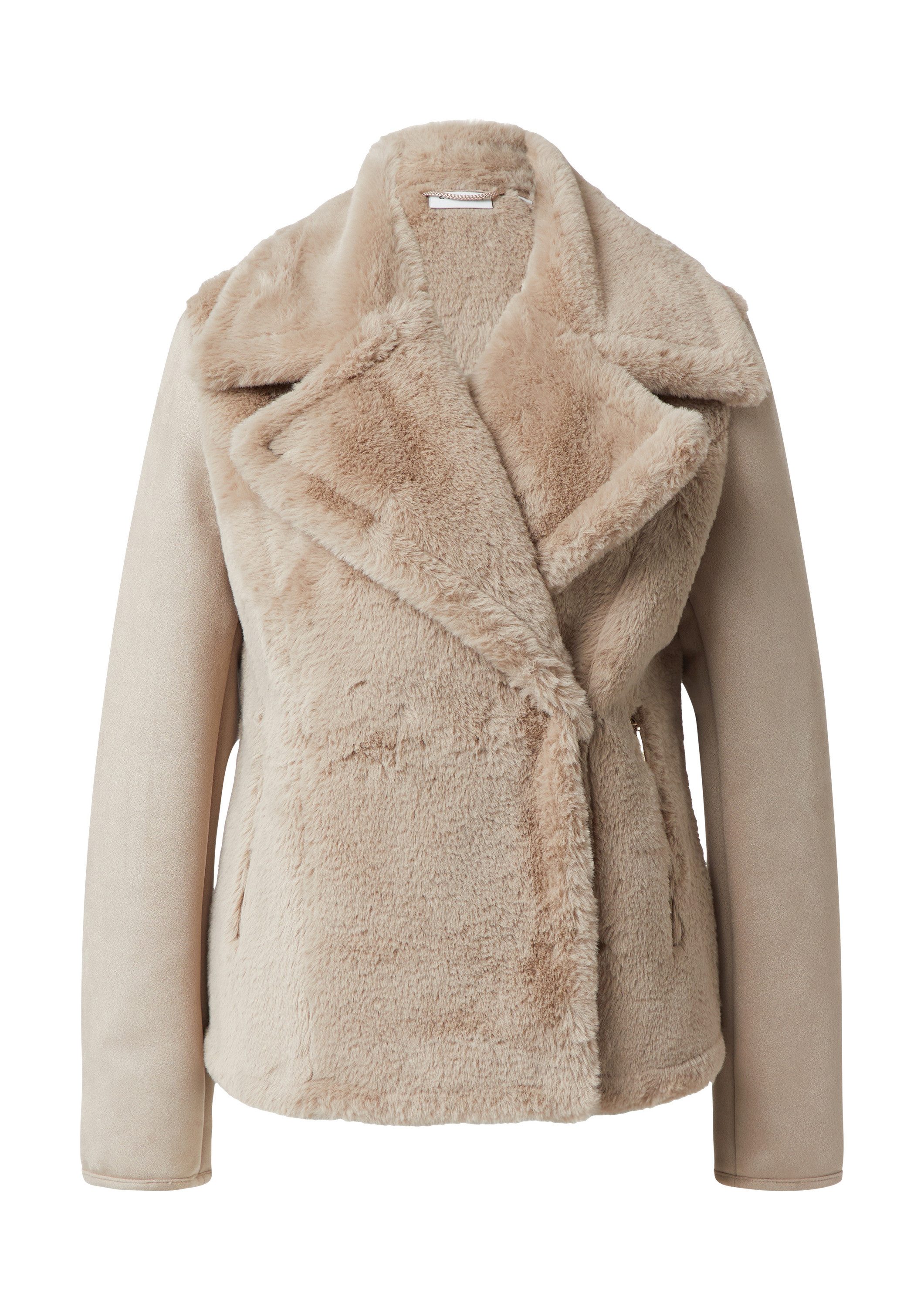 comma Funktionsjacke Outdoor-Jacke Fake Fur-Jacke im günstig online kaufen