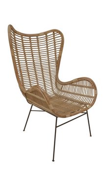 dynamic24 Stuhl, Sessel Rattan natur