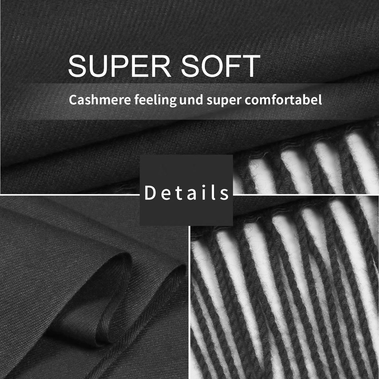 Moschen-Bayern Pashmina Pashmina Stola Damen Kaschmir Schultertuch Abendkleid festlich Schal