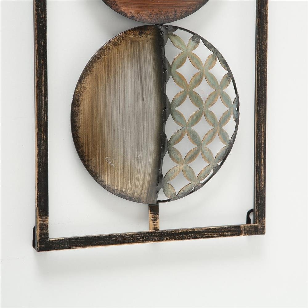 BOLTZE Wanddekoobjekt Wandobjekt Amporo, braun-silber Wanddeko aus Metall abstraktes Motiv 69x28 cm