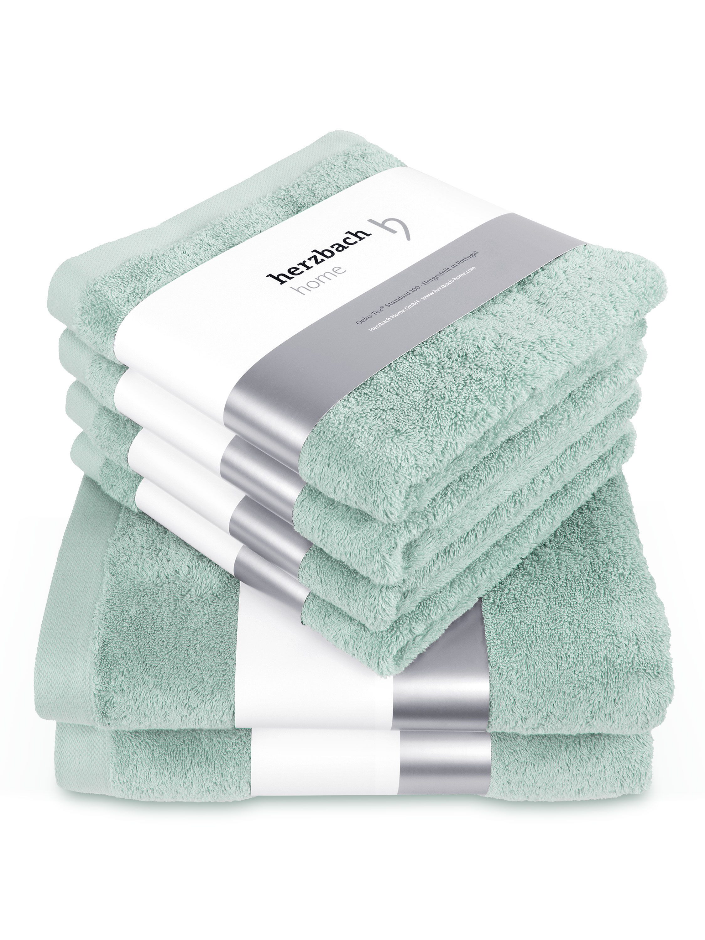 Herzbach Home Handtuch Set Pura, (6-St), günstig online kaufen