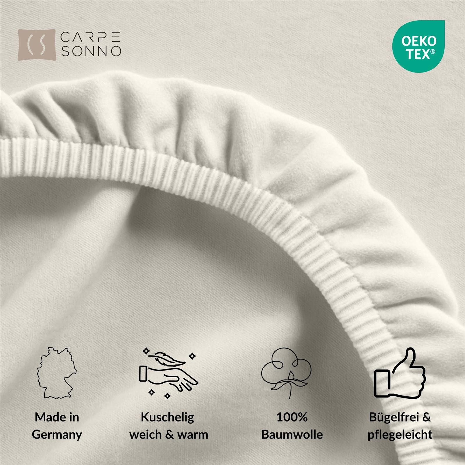 Carpe Sonno Spannbettlaken Biber Spannbettlaken Winter 90x200 100x200 140x2 günstig online kaufen