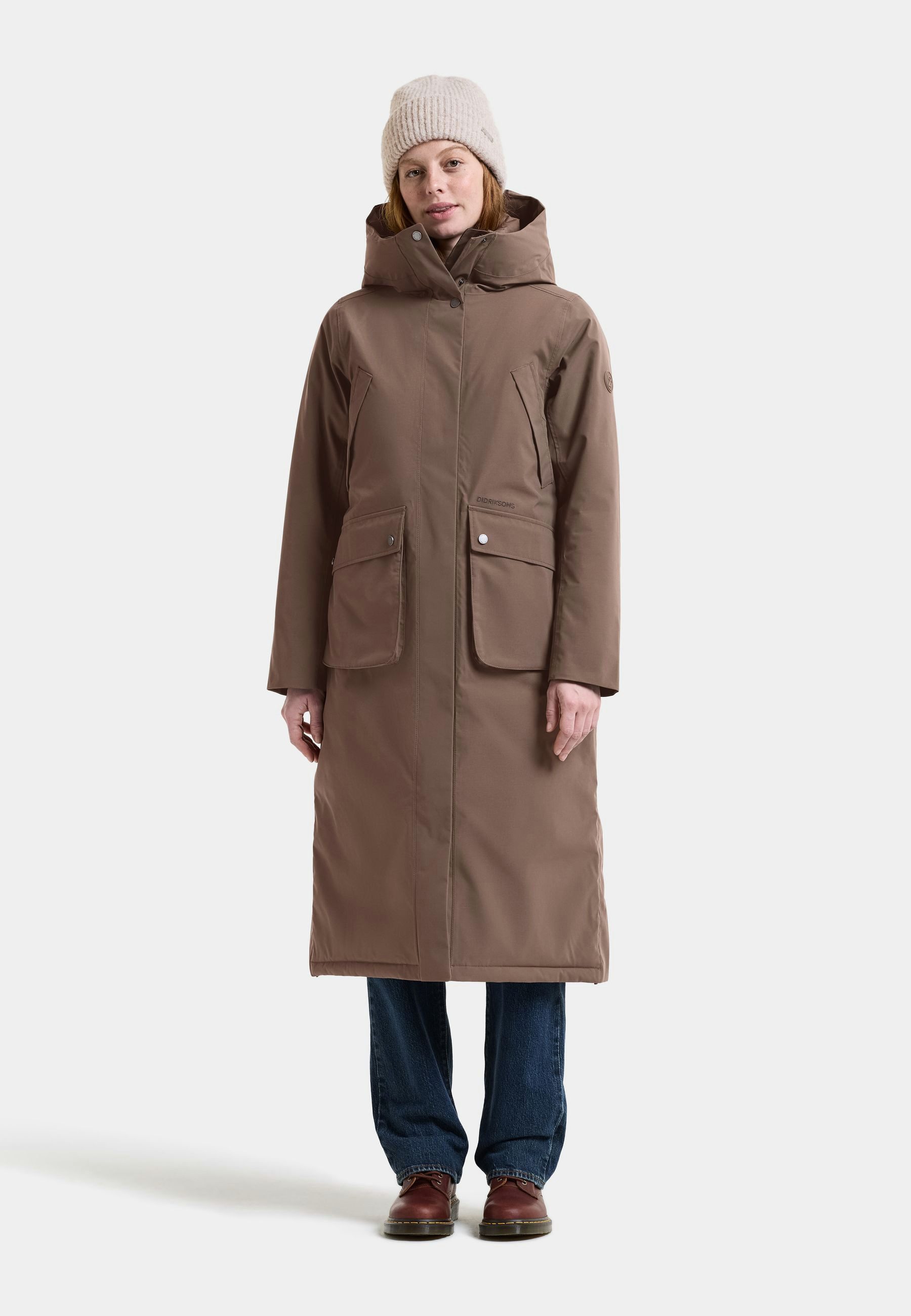 Didriksons Winterjacke Damen Wintermantel Wasserdicht MELODY mit Kapuze mit Taschen – Bild 2 von 5
