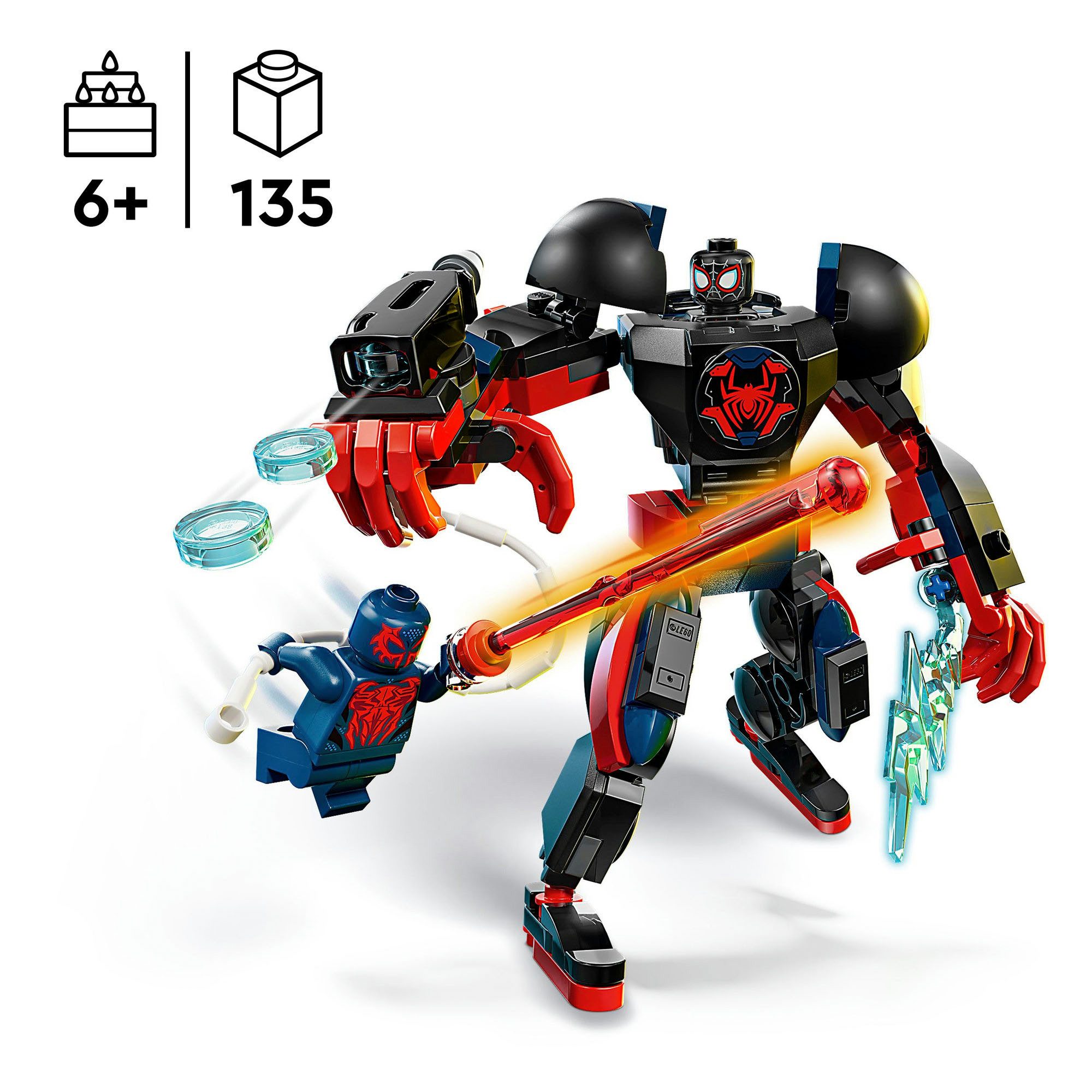 LEGO® Miles Morales Mech vs. Spider-Man 2099 (76337), LEGO Super Heroes Konstruktionsspielsteine, (135 St) – Bild 3 von 5