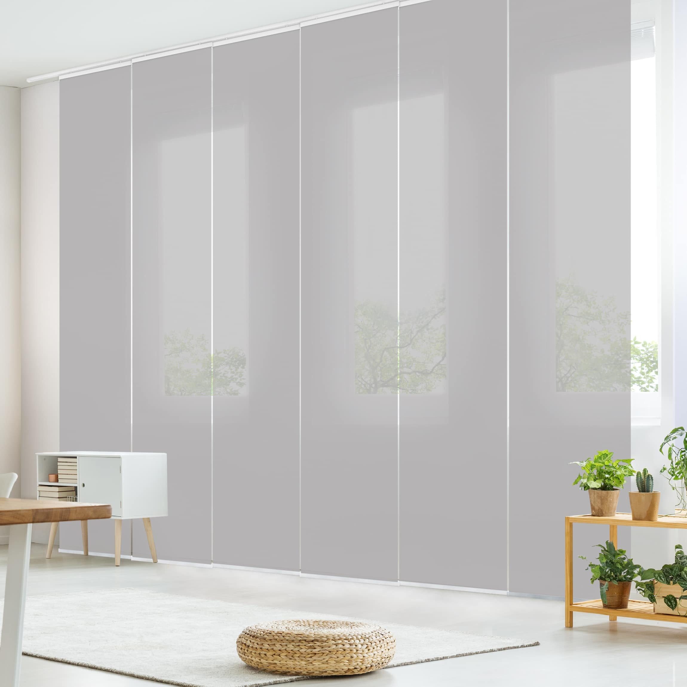 Bilderdepot24 Schiebegardine modern Flächenvorhang blickdicht Achatgrau, günstig online kaufen