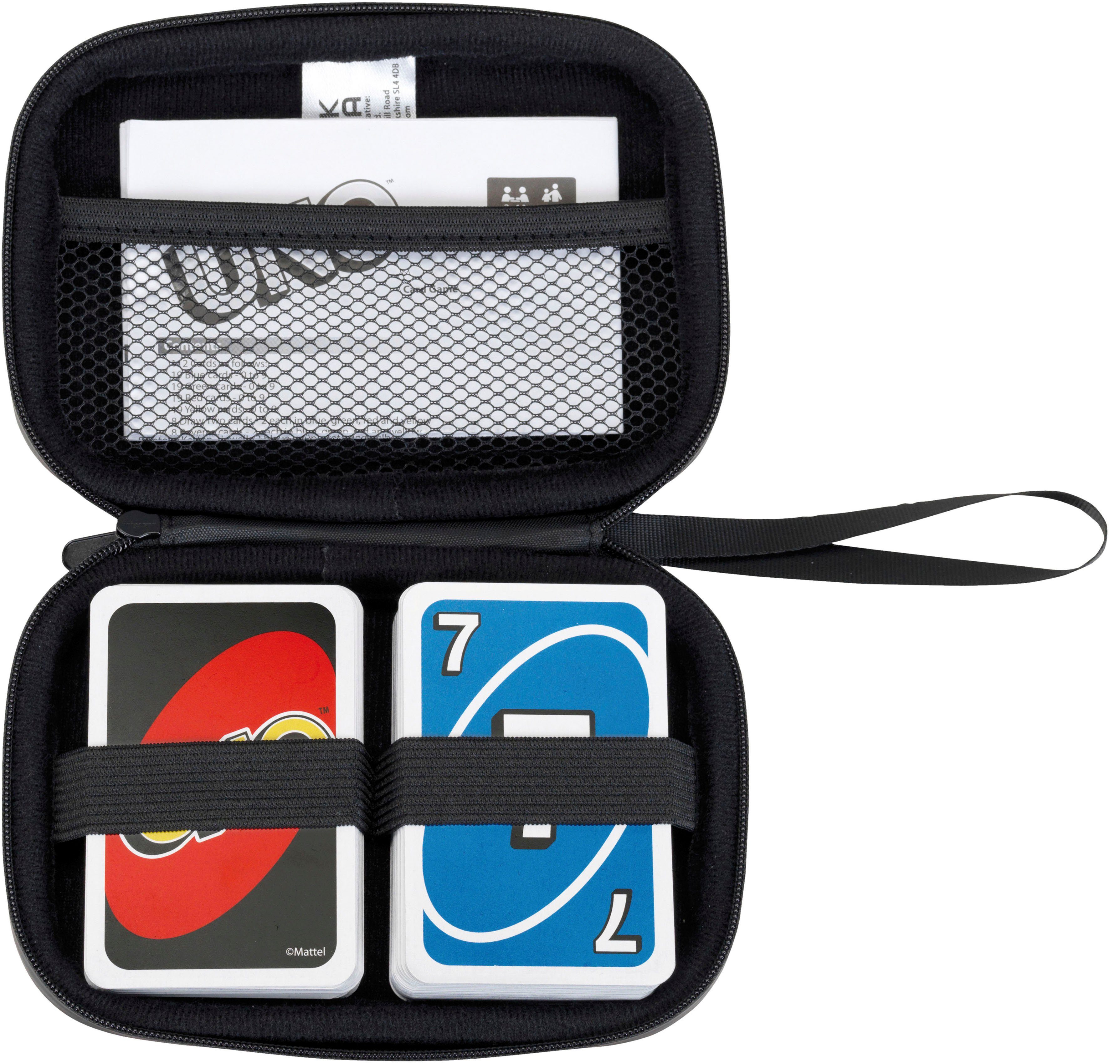 Klein Tragetasche UNO, Aufbewahrungstasche für Spielkarten und Anleitung