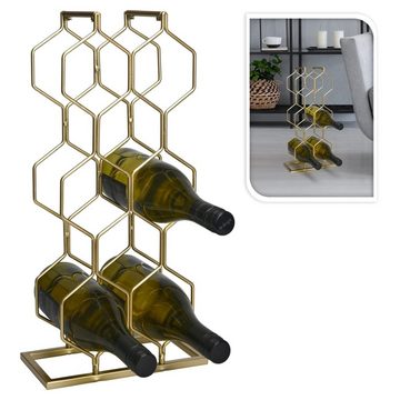 Home&Styling Weinregal Weinregal für 8 Flaschen Metall Golden, 1-tlg.