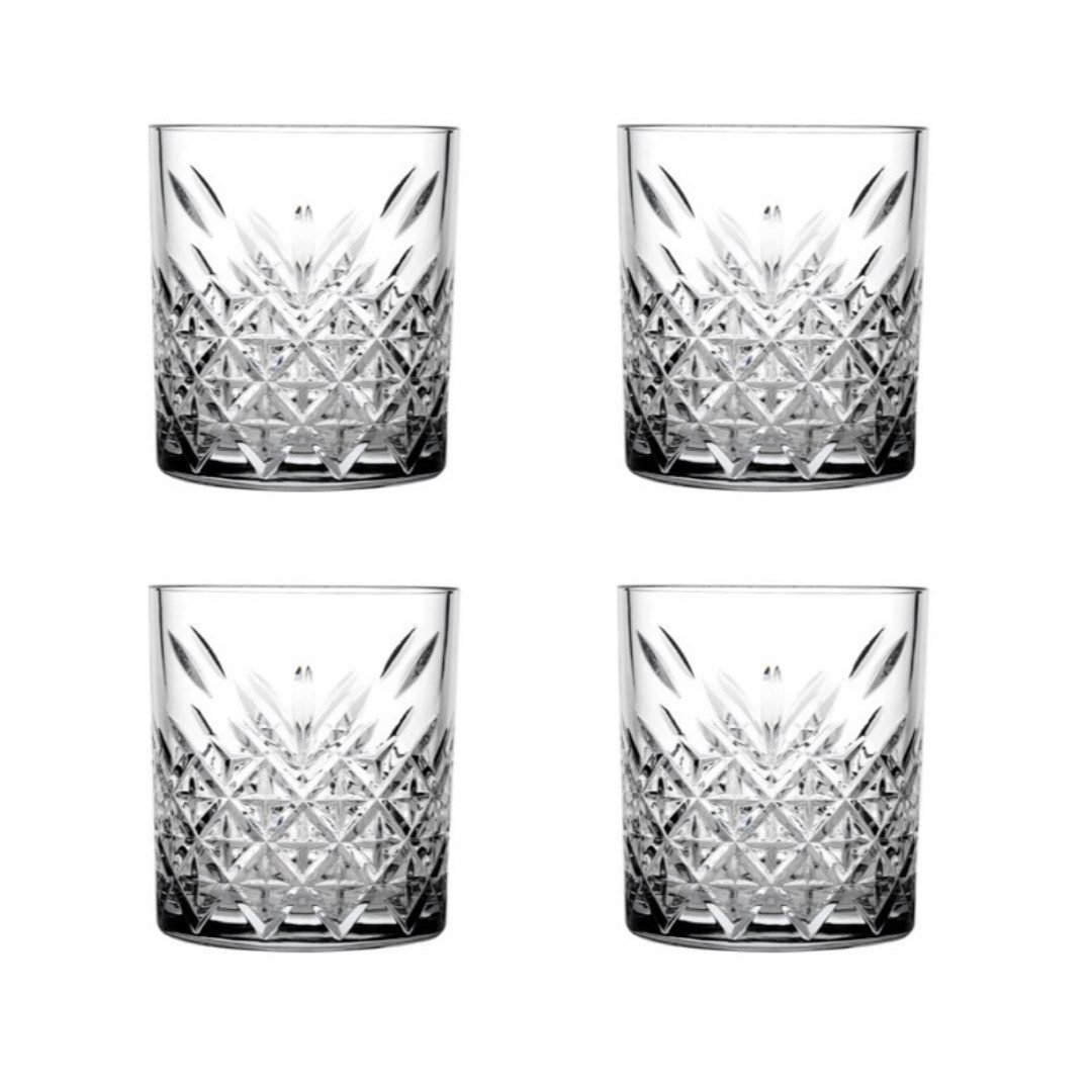 Pasabahce Стекло-Set Timeless Whiskeyglas, Glas, perfekt für Whisky, Scotch oder Digestifs, 205ml, 4er Set