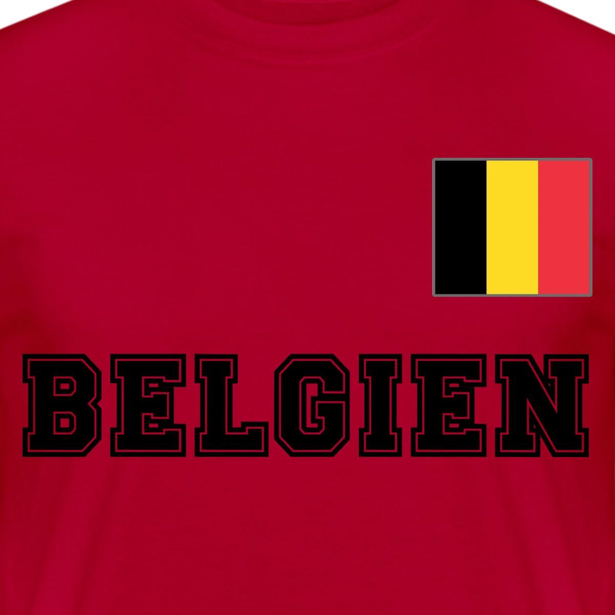 Spreadshirt T-Shirt Belgien Trikot, Belgien Fußball Männer T-Shirt (1-tlg)