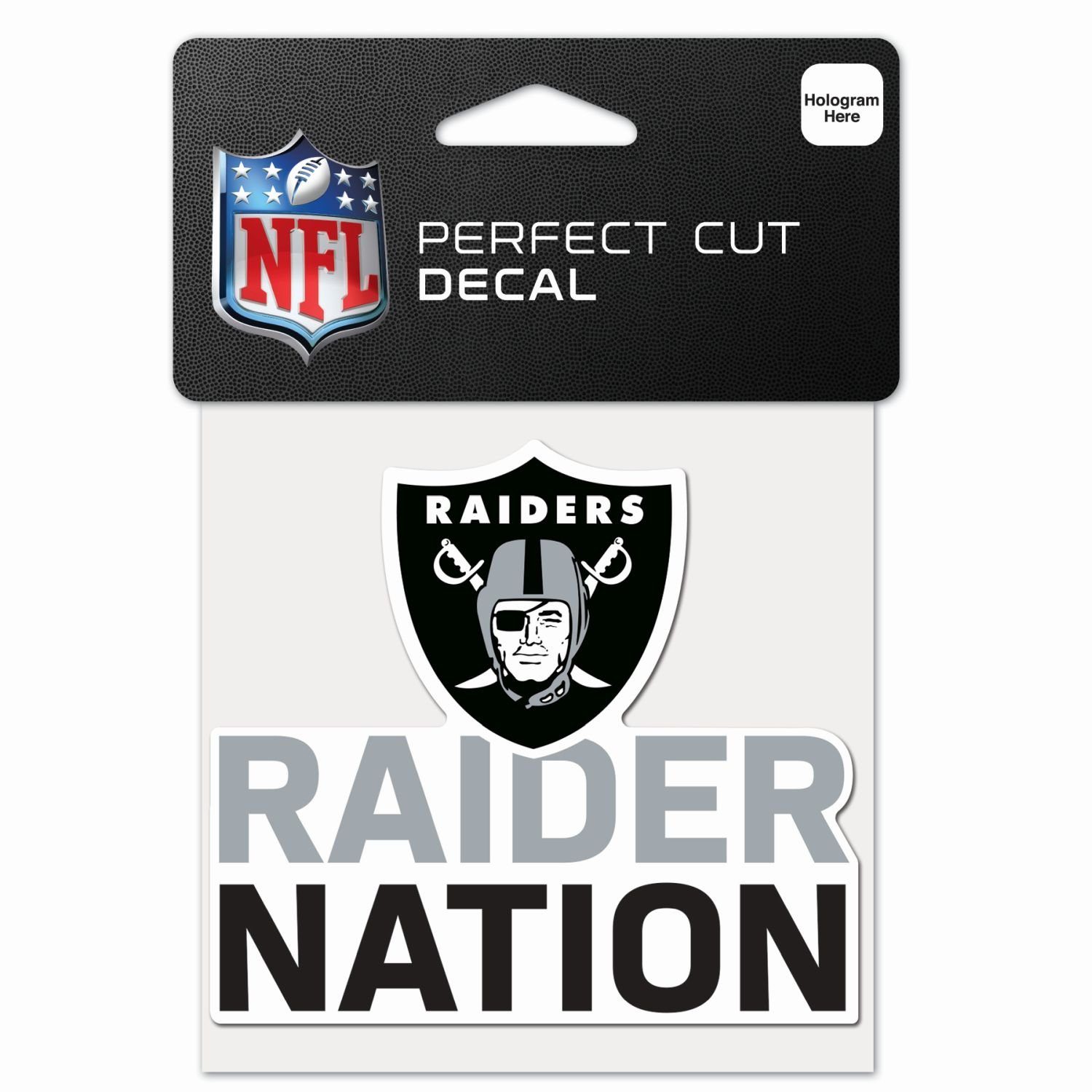 WinCraft Wanddekoobjekt Perfect Cut 10x10cm Aufkleber NFL Teams Slogan Las Vegas Raiders