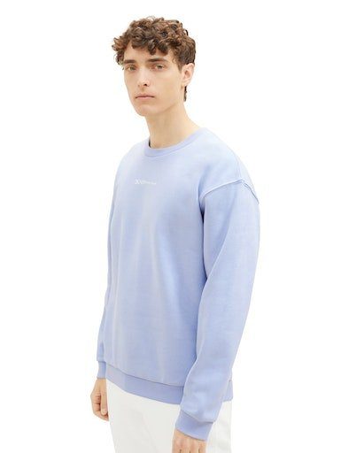 Sweatshirt mit blue TAILOR TOM Logofrontprint Denim tinted