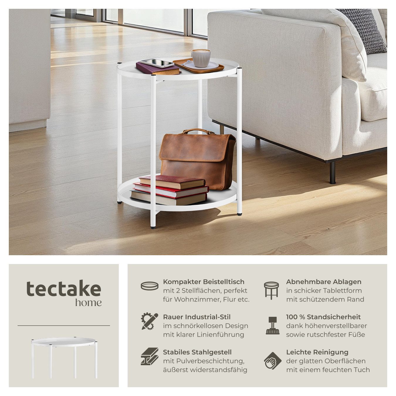 tectake Beistelltisch Oxford (1-St., 1 tlg), günstig online kaufen
