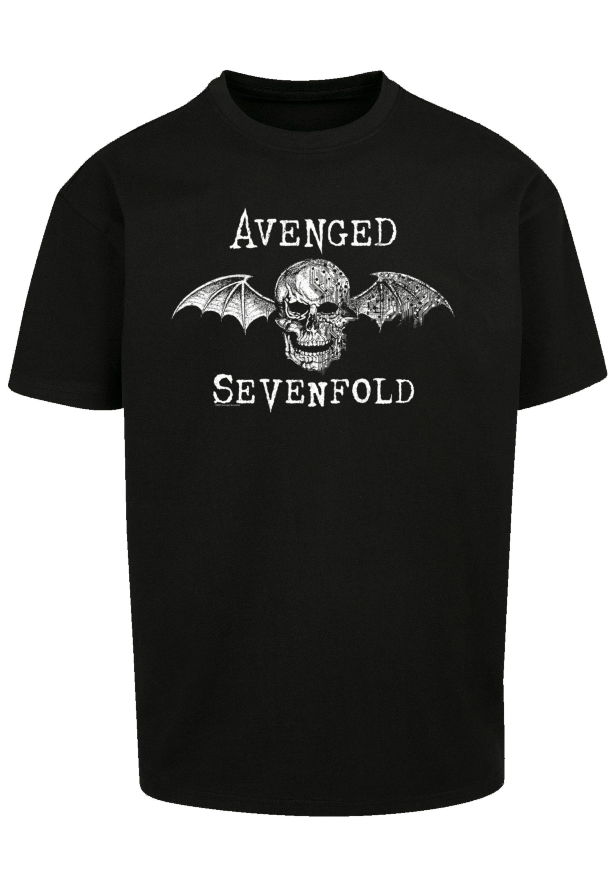 Qualität, F4NT4STIC Band, T-Shirt Cyborg schwarz Band Rock Rock-Musik Premium Metal Avenged Bat Sevenfold
