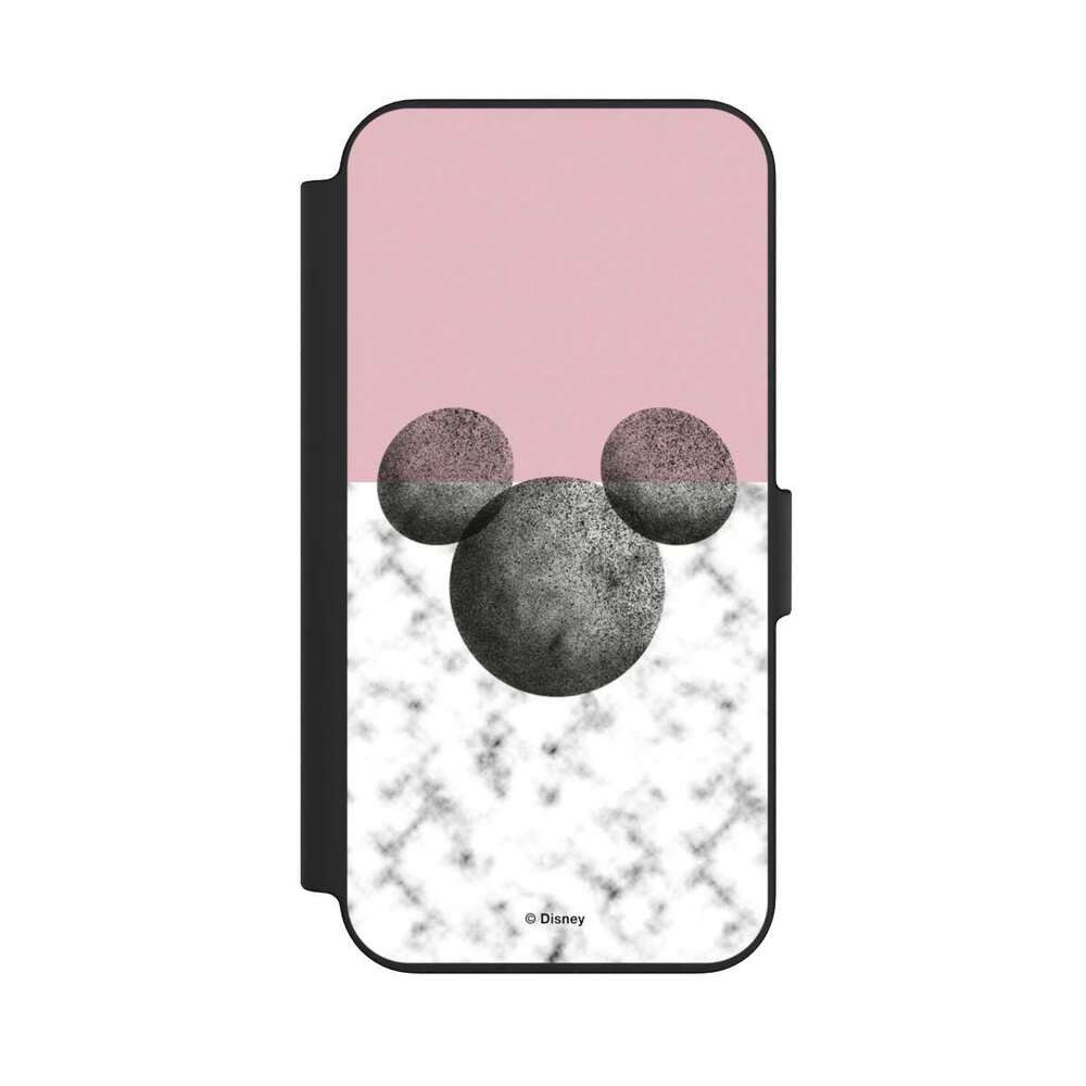 NIVOCASE Handyhülle Disney Marmor Minnie Mouse Mickey Mouse Marmor, Apple iPhone 13 Klapphülle Handyhülle aus Kunst Leder NIVOflip schwarz