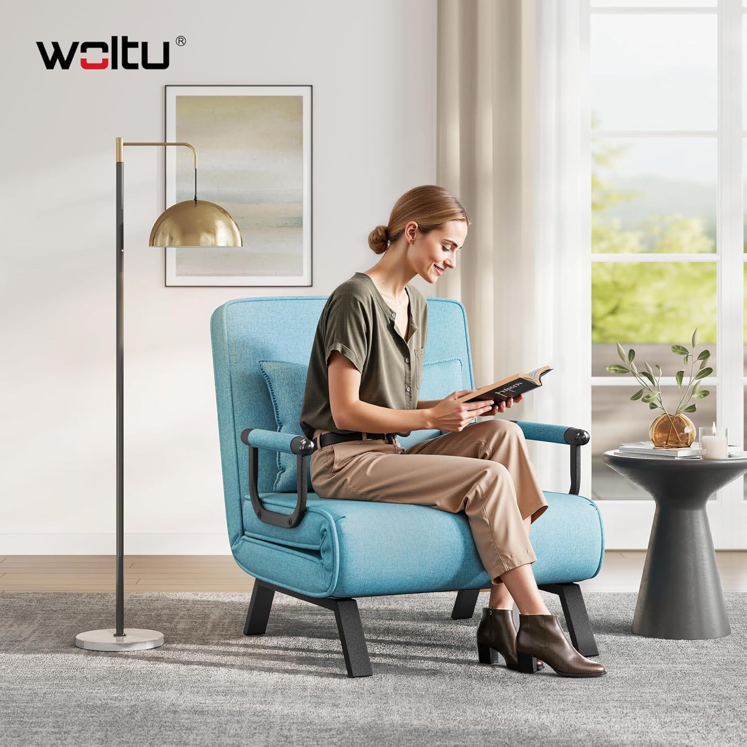 Woltu Schlafsofa, 1 Teile, Schlafsessel 3 in 1, mit Bettfunktion, Sofabett günstig online kaufen