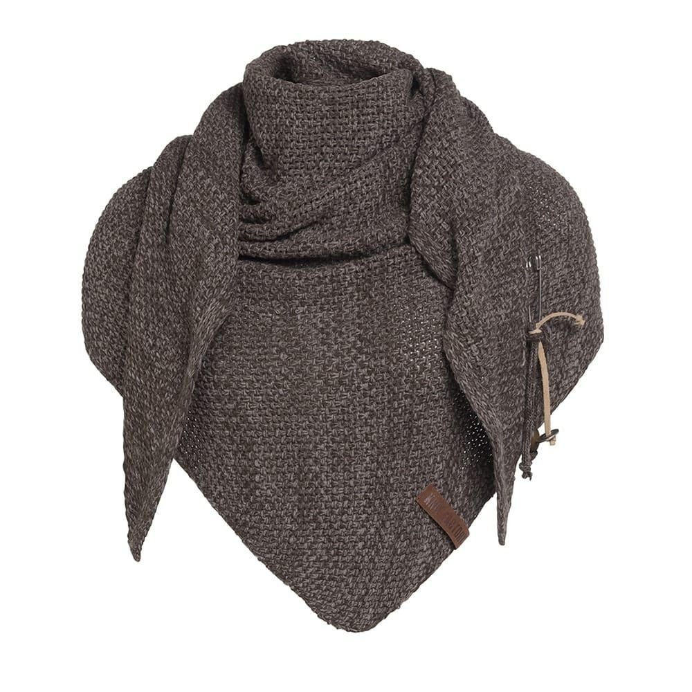 Knit Factory Bandana, Schal, Coco Dreieckschal, Taupe Braun Damen Dreiecktuch, Herren Strickschal