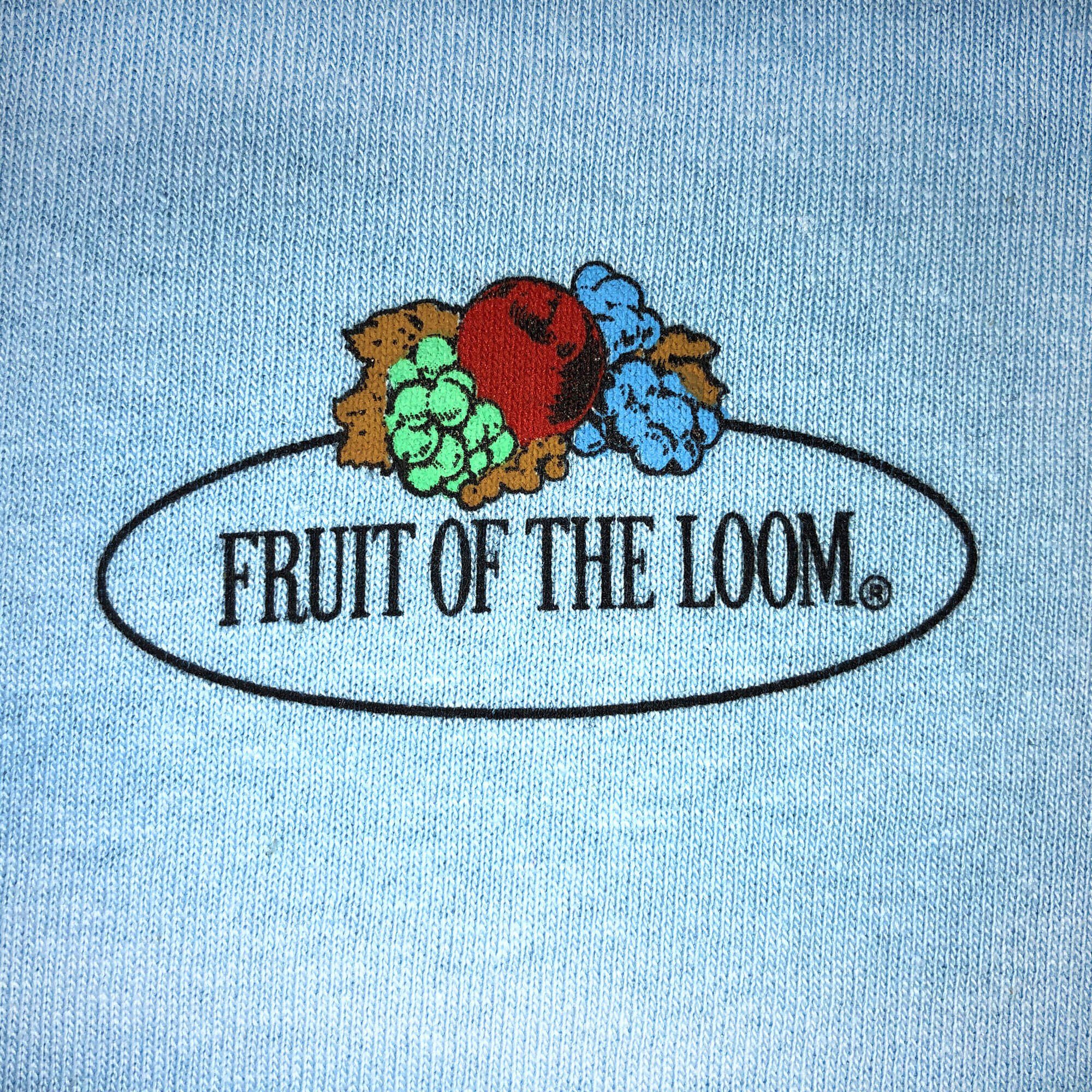 Fruit pastellblau the mit Loom Vintage-Logo Damen T-Shirt Rundhalsshirt of