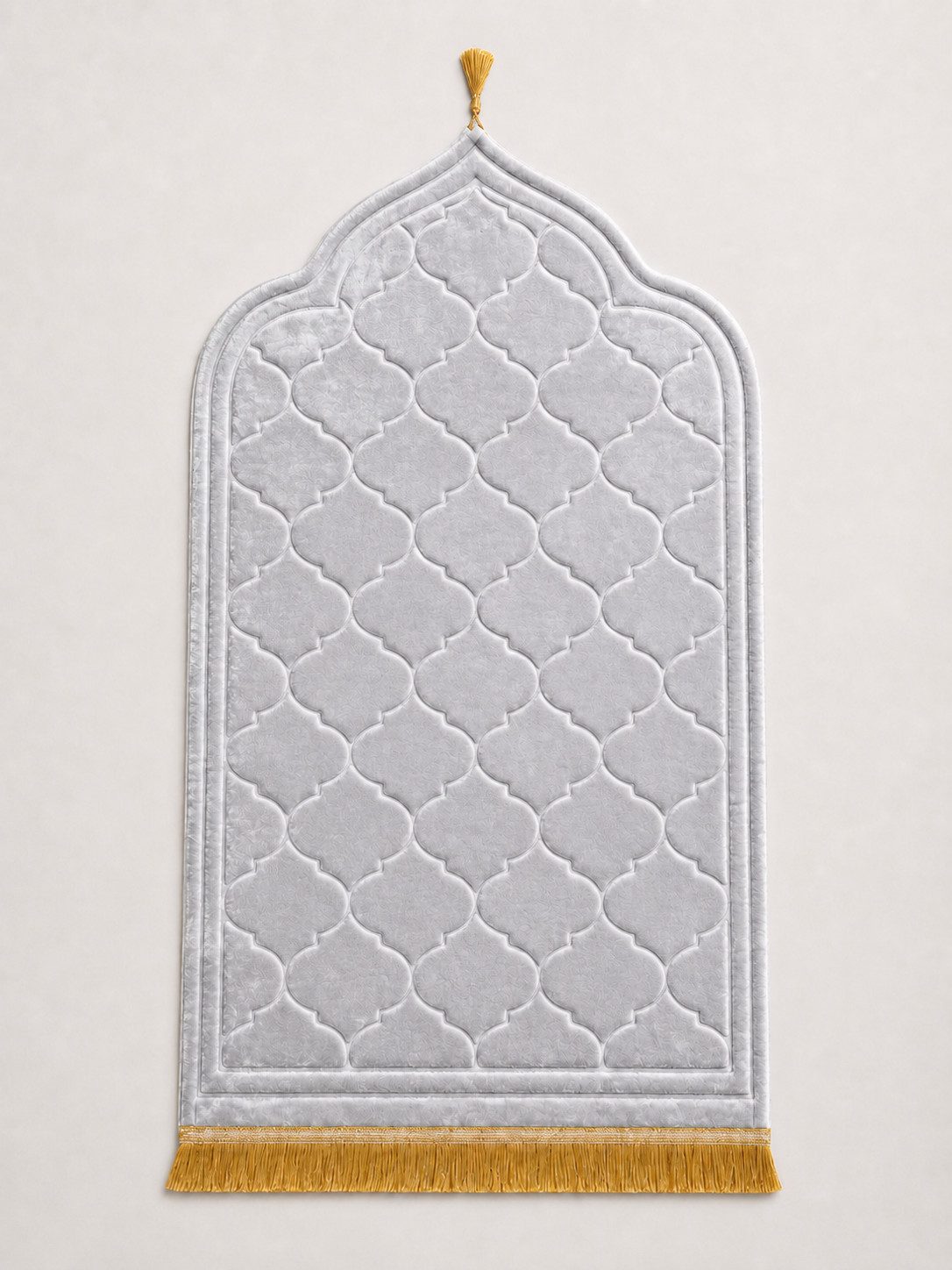 Aymasal Designteppich Gebetsset mit Teppich und Gebetskette, 2-tlg., 70 × 110 cm, Oberer Bereich spitz, Gebetsteppich und Tesbih; zweiteilig; ideale Geschenkidee