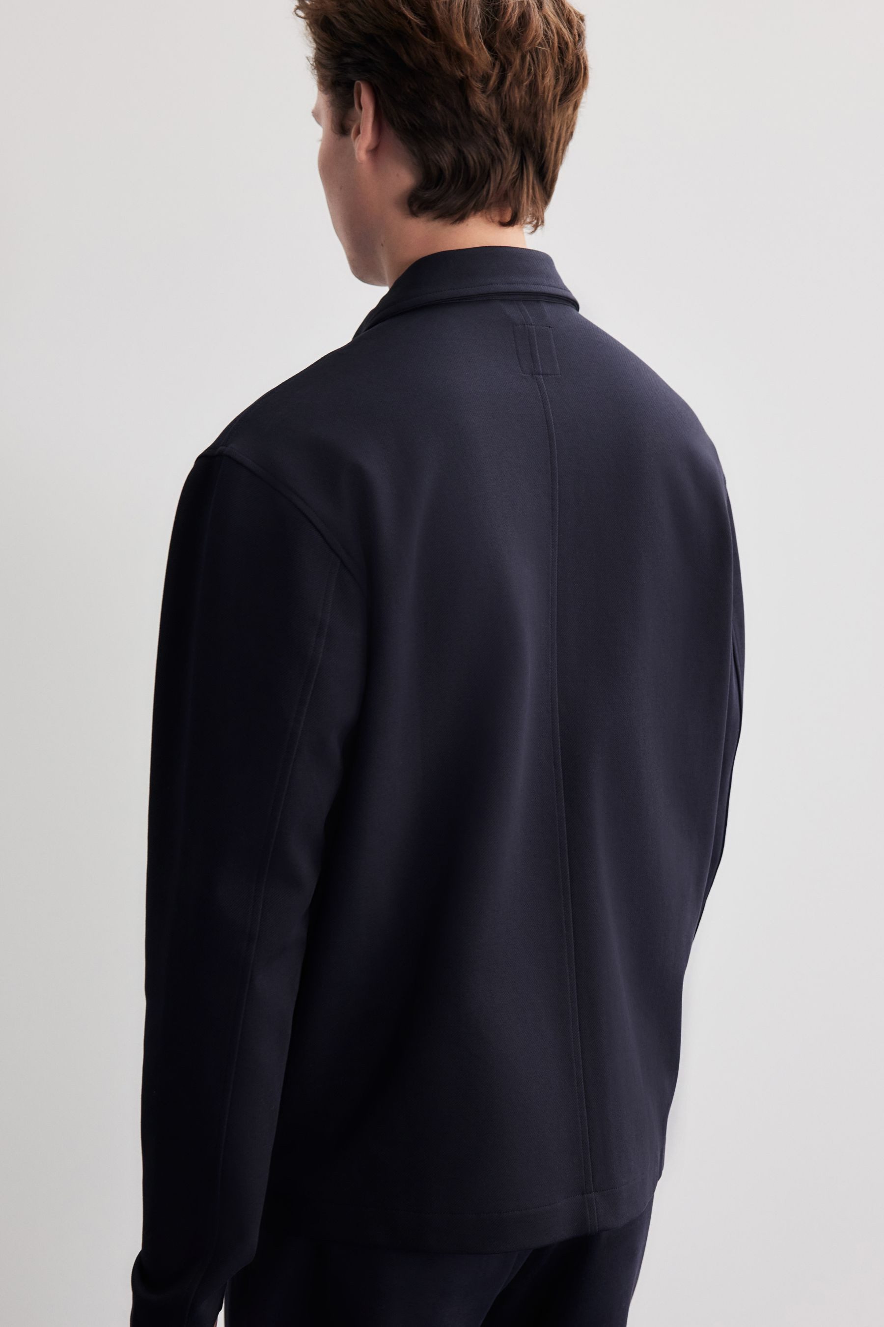 Next Hemdjacke Jersey-Hemdjacke mit Fischgrätmuster (1-St) günstig online kaufen