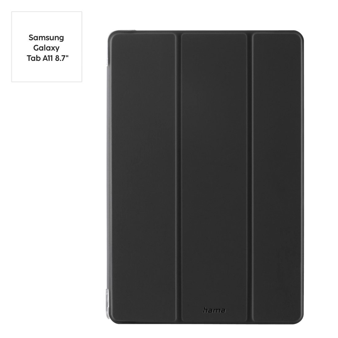 Hama Tablet-Hülle Tablet-Hülle mit Standfunktion für Galaxy Tab A11 8.7", schwarz, Magnetischer Deckel, Standfunktion, transparente Rückseite, leicht – Bild 2 von 5
