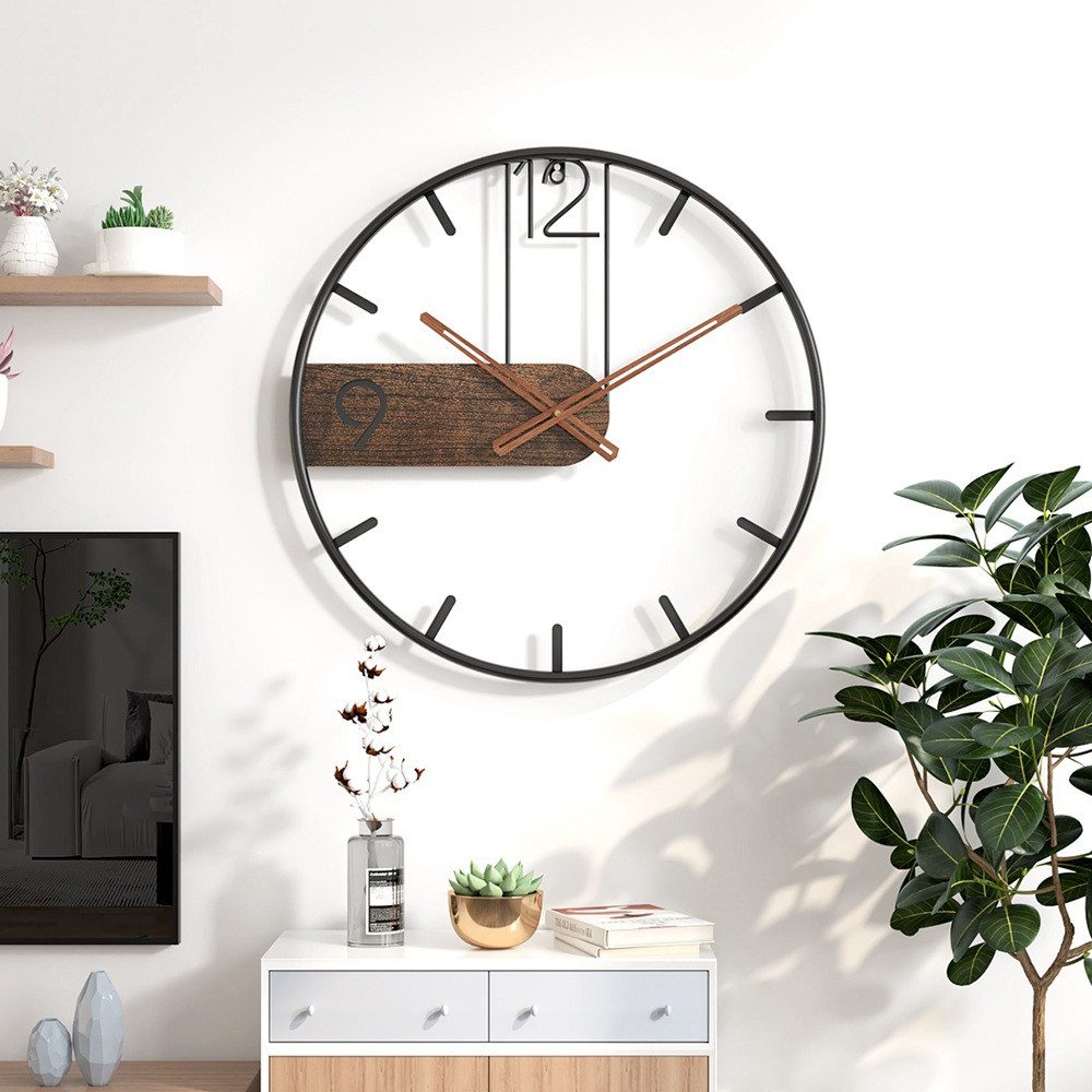 NUODWELL Wanduhr Große Wanduhr im Vintage-Stil,Batteriebetriebene, günstig online kaufen