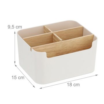 relaxdays Organizer Schreibtisch Organizer mit 5 Fächern, Weiß