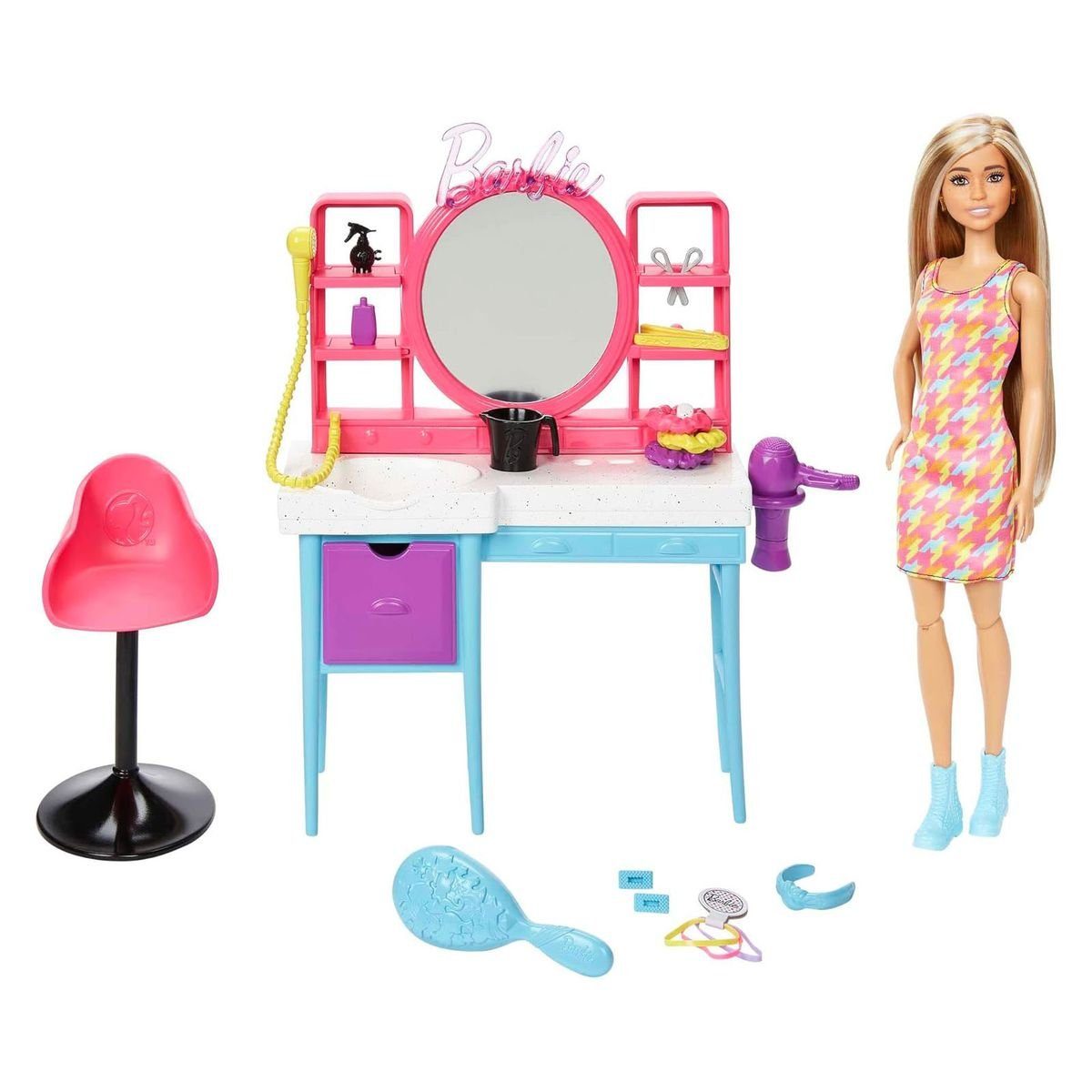 Mattel® Spielwelt Mattel HKV00 - Barbie - Totally Hair - Haarsalon, Spielse günstig online kaufen