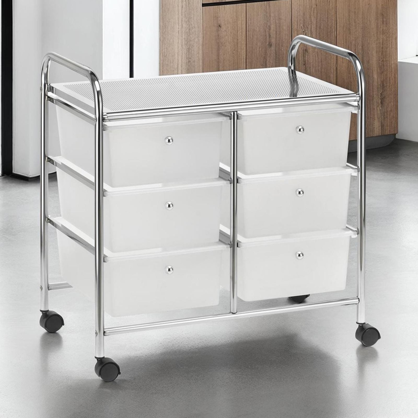 IDIMEX Beistellwagen GINA, Badrollwagen 6 Schubladen und Ablage Kosmetik Au günstig online kaufen