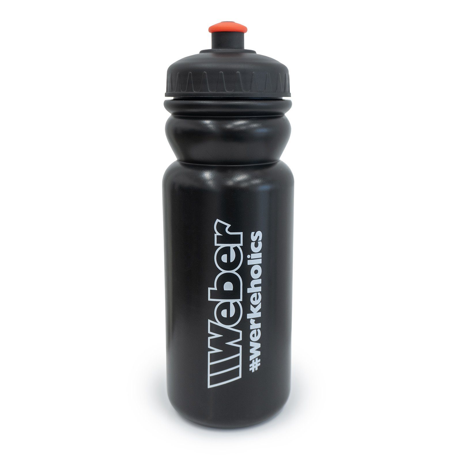 Weber GmbH Trinkflasche #Werkeholics Sport Fitness, Fahrrad Trinkflasche, Inhalt 650ml, schwarz, Kunststoff