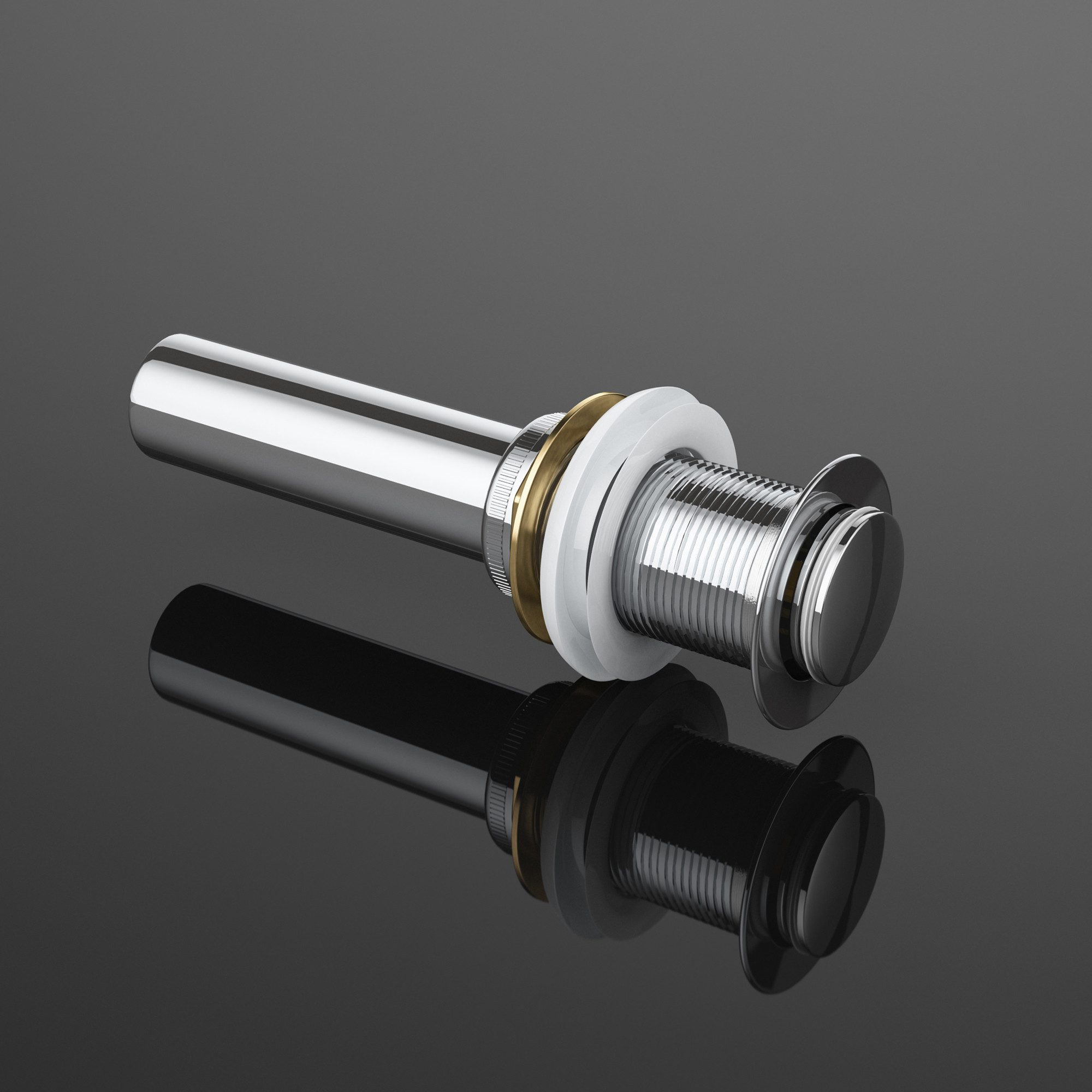 Thumbnail - doporro Waschbeckenstöpsel Design Automatik-Ablaufganitur Push-Open Pop-Up-Ventil Abfluss PU05, Ø 6.1 cm (Hardware-fitti...