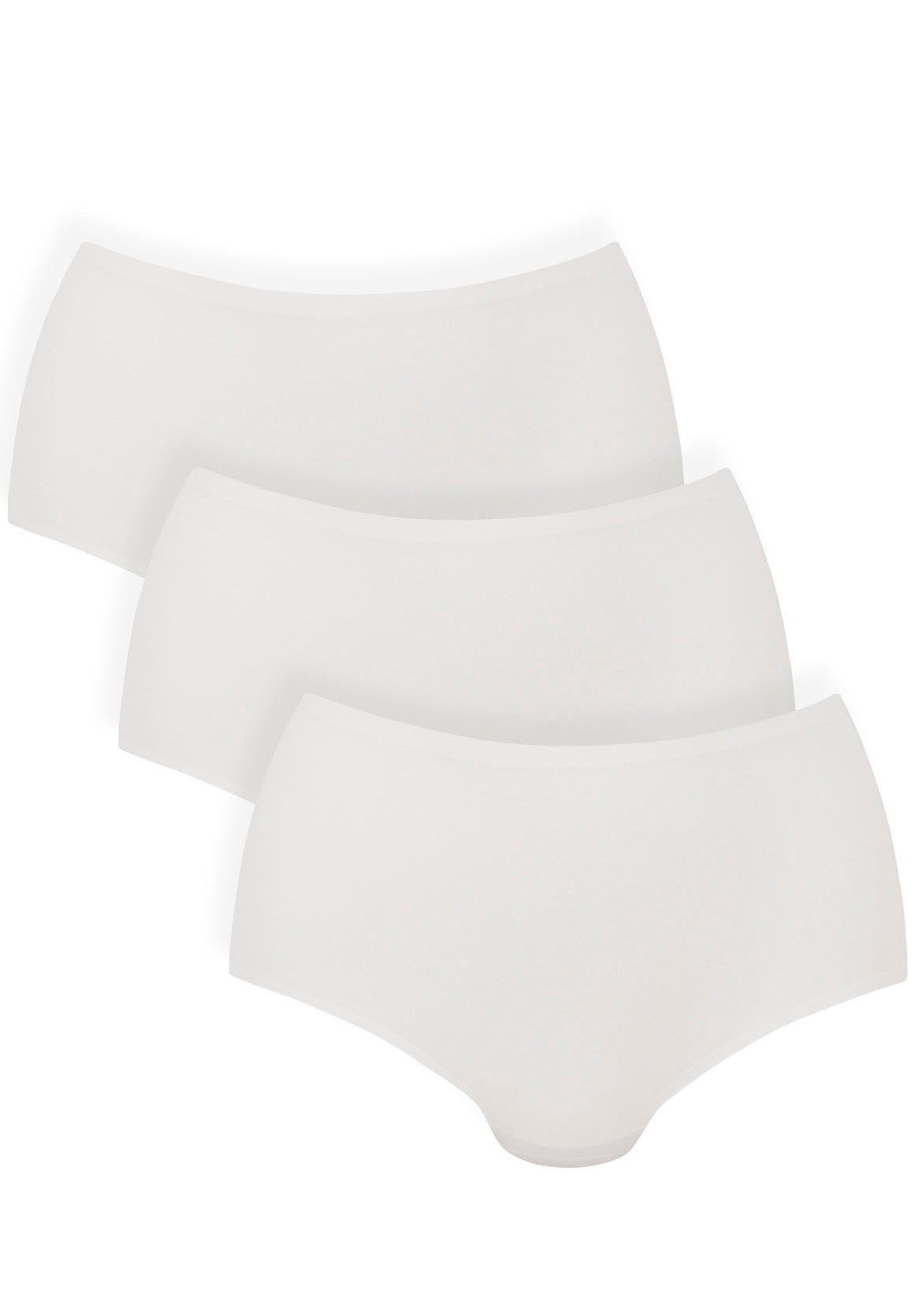 Rosa Faia Anita since 1886 weiß dehnbar 3-er High-Waist-Slip Slip unsichtbar (Packung, Essential unter enger Pack nahtlos, High-Waist- 3-St) Kleidung