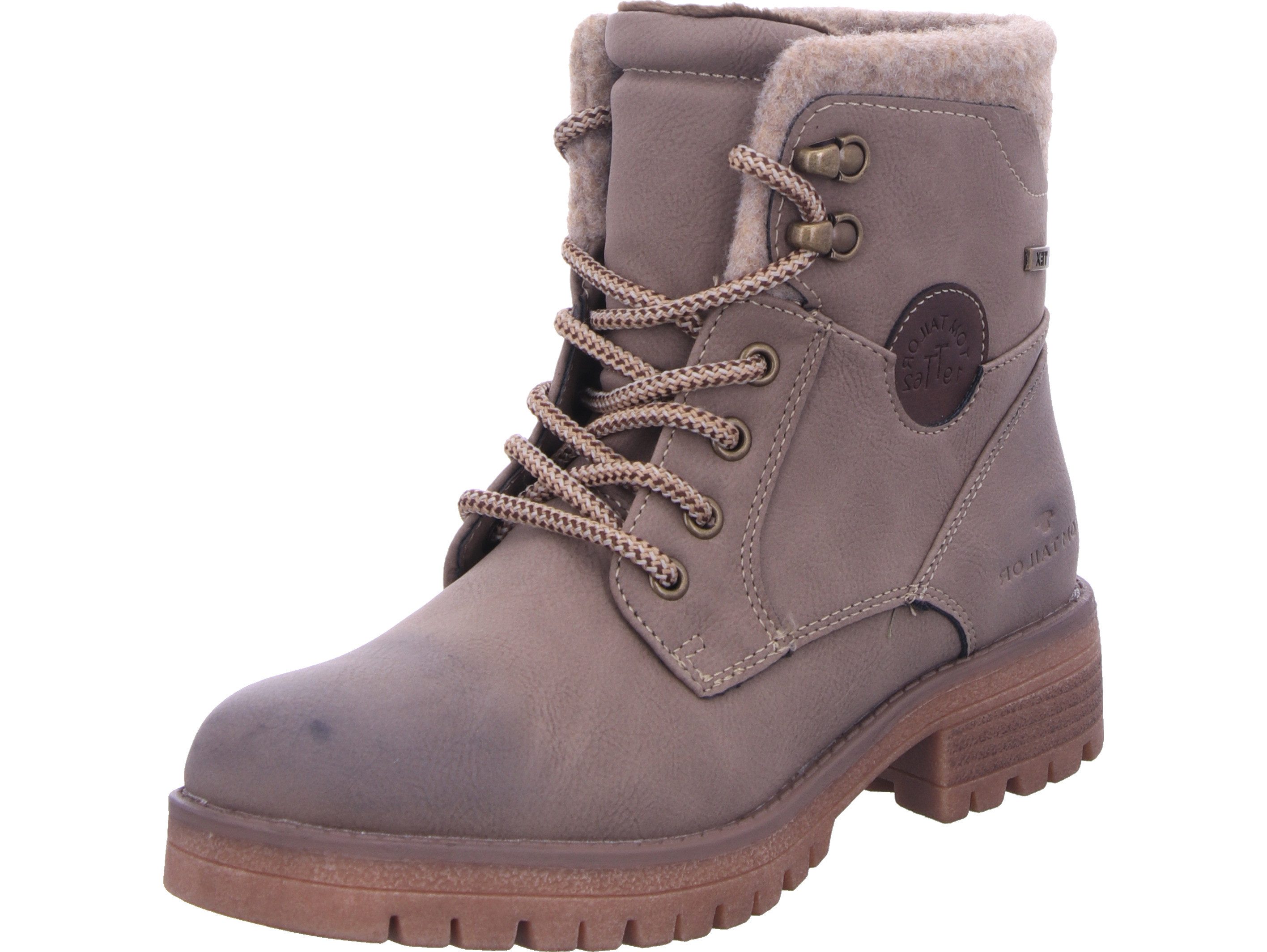 Damen Flach GefÃ¼tterte Leder Stiefeletten Damen Damen Stiefel Tom