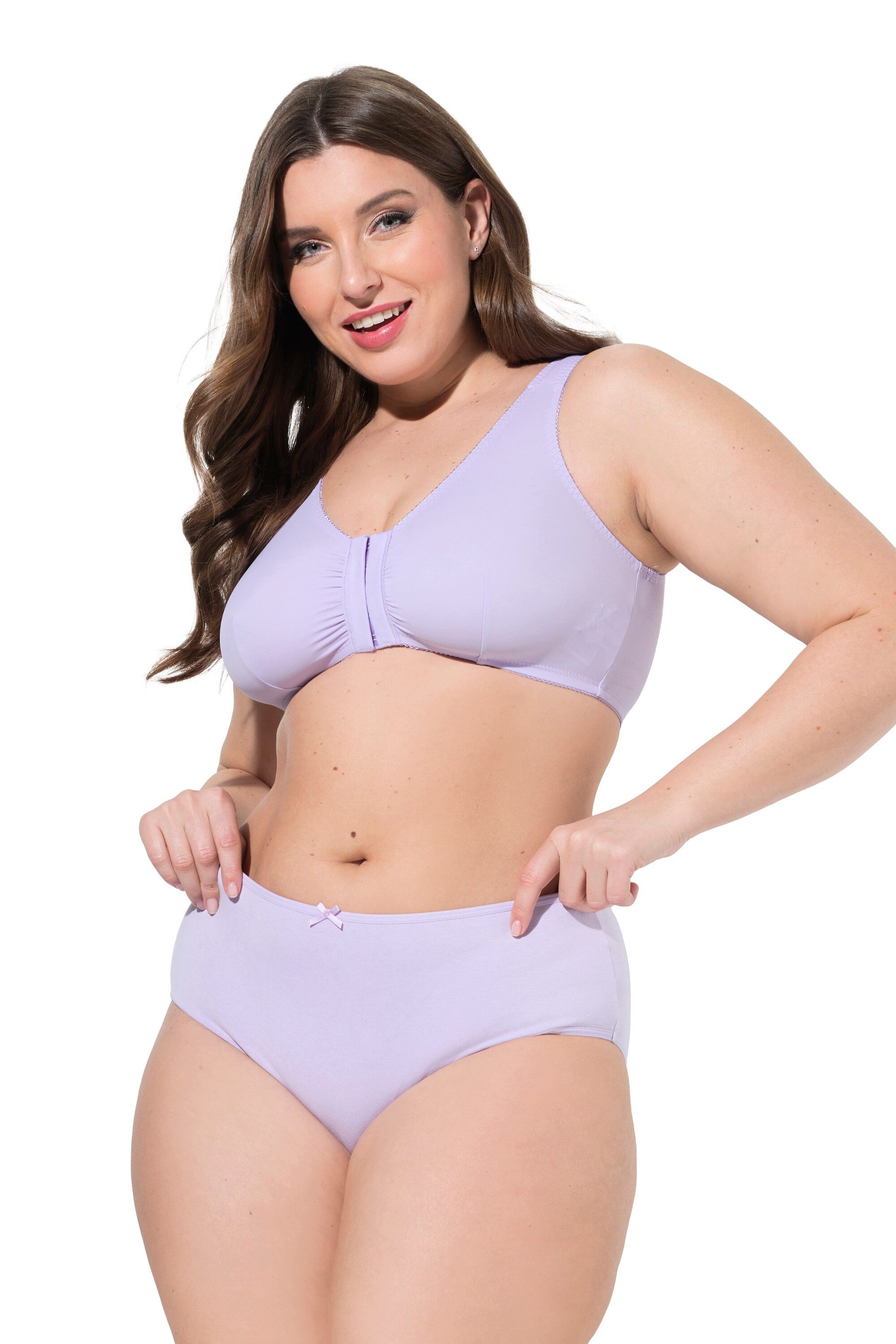 Ulla Popken Midislip Midislips 5er-Pack Federn/helle Farben