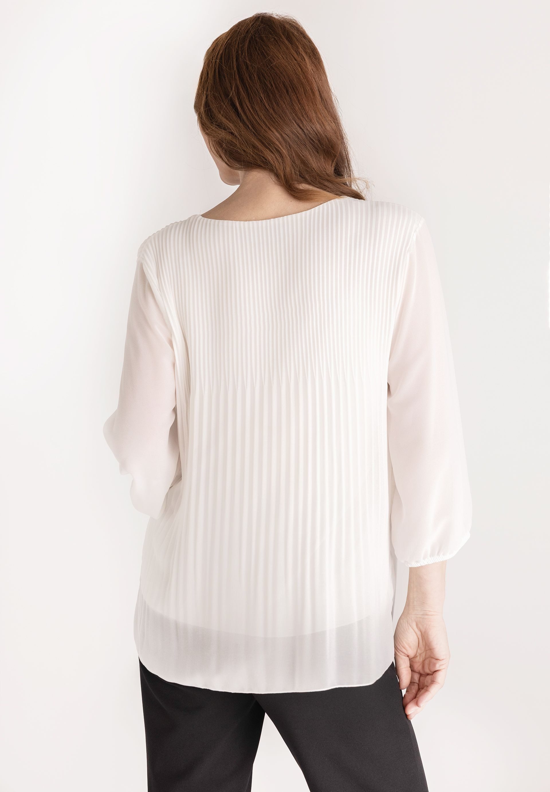 FRANK WALDER Klassische Bluse mit fließendem Fall