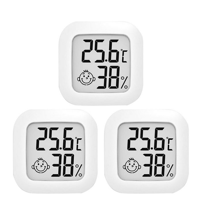 Mmgoqqt Raumthermometer Thermo-Hygrometer 3 Stück Digital Hygrometer Innen Thermometer Innen