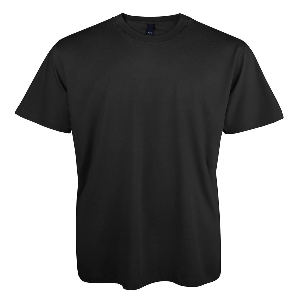 Dave's Rundhalsshirt Dave`s Basic T-Shirt schwarz große Größen