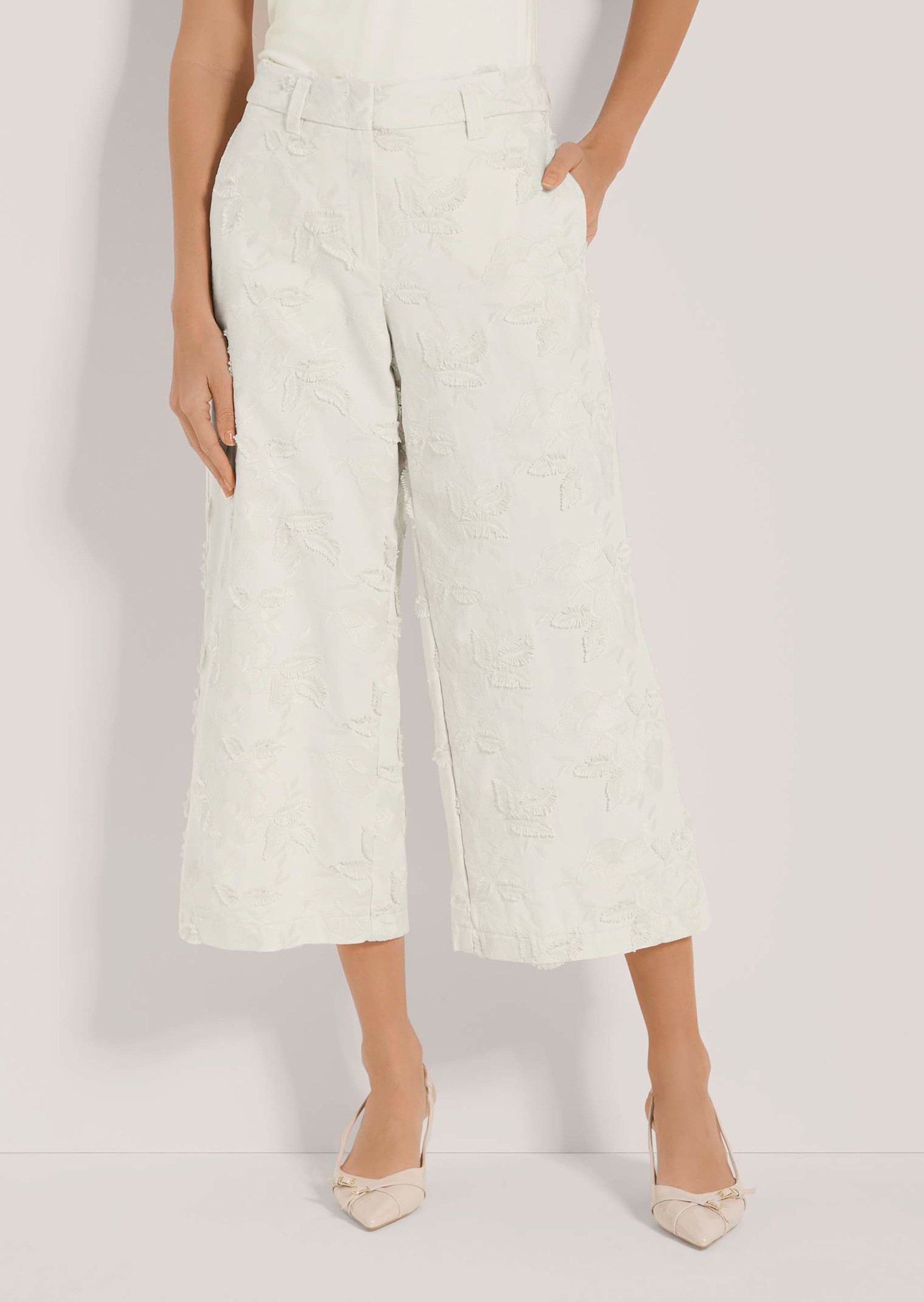 MADELEINE Culotte Weite Bügelfaltenhose mit Stickerei günstig online kaufen