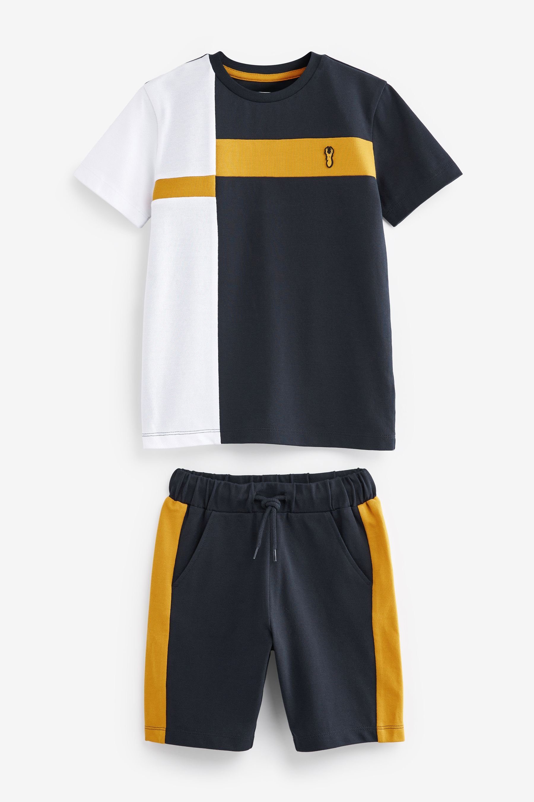 Next T-Shirt & Shorts Farbblock-T-Shirt (2-tlg) im und Shorts Set