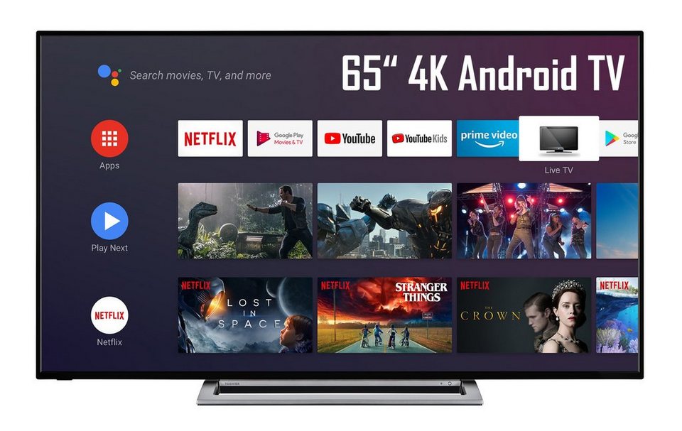 Toshiba 65UA3A63DG LCD-LED Fernseher (164 cm/65 Zoll, 4K Ultra HD, Android  TV, Android TV (HDR Dolby Vision, Triple-Tuner, Google Play Store, Google  Assistant)