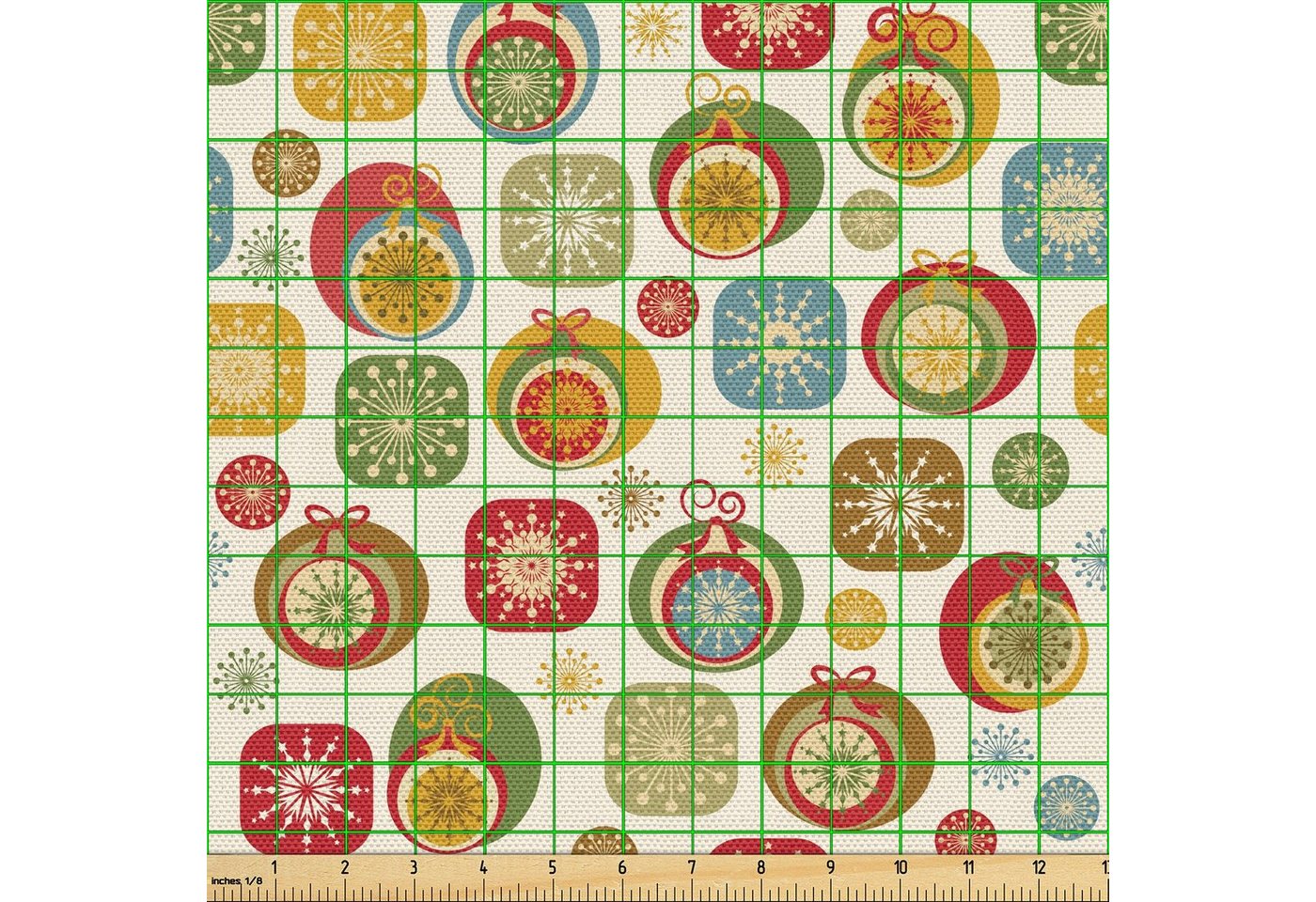 Thumbnail - Abakuhaus Stoff Schön Gewebten Stoff für Polster und Wohnaccessoires, Weihnachten Feiertags-Feier