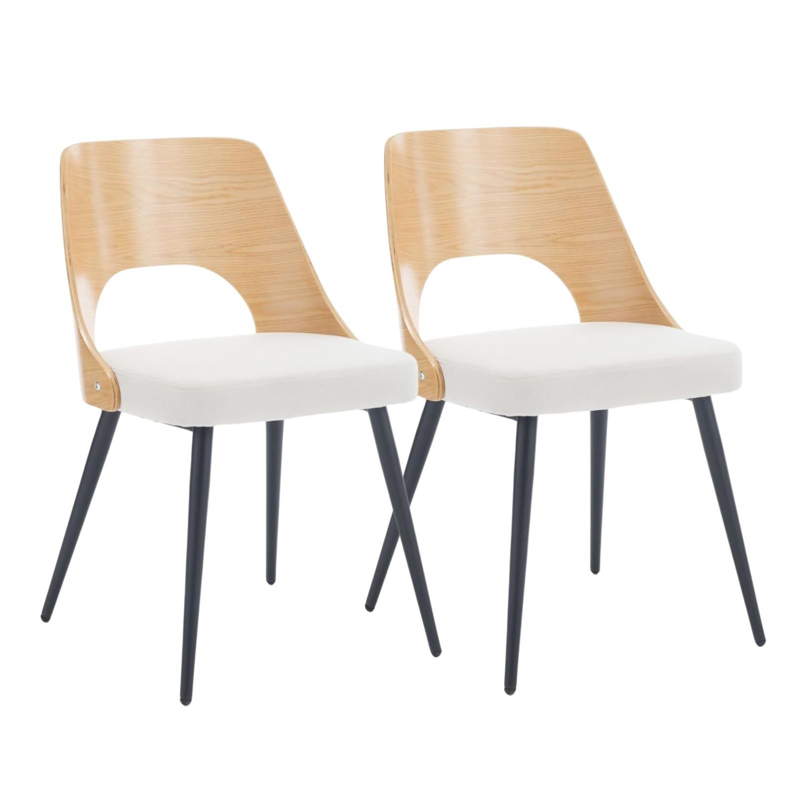 WAHSON OFFICE CHAIRS Esszimmerstuhl 2er Set Küchenstühle mit Massivholz, modernes Design für Esszimmer