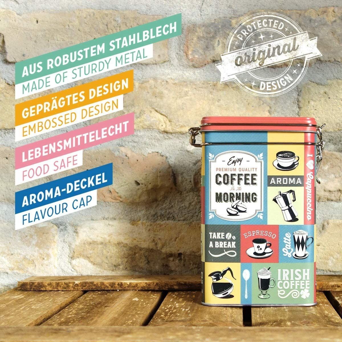 Nostalgic-Art Kaffeedose Aromadose - Coffee & Chocolate - Coffee Collage – Bild 5 von 5