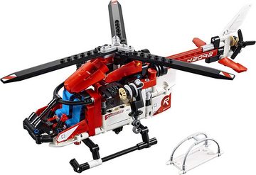 LEGO® Konstruktionsspielsteine Technic 42092 Rettungshubschrauber, (325 St)
