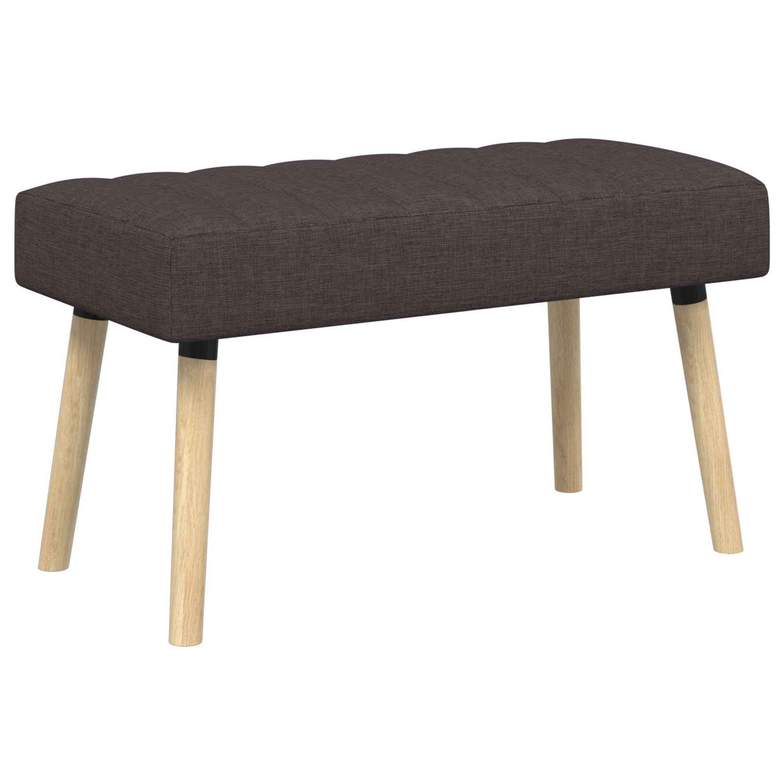 vidaXL Sitzbank Kanalgepolsterte Bank Dunkelbraun 80 x 40 x 46 cm Stoff (1-St)