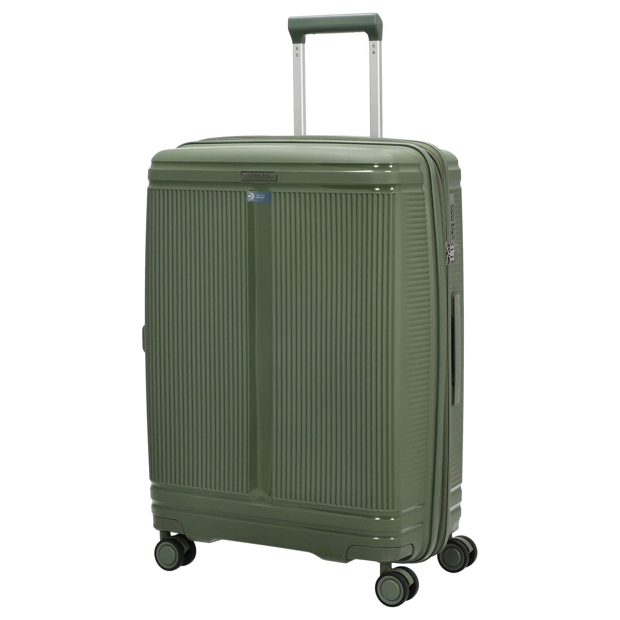 Stratic Koffer Straw T - 4-Rollen-Trolley 67 cm M erw. (olive), 4 Rollen Rollen