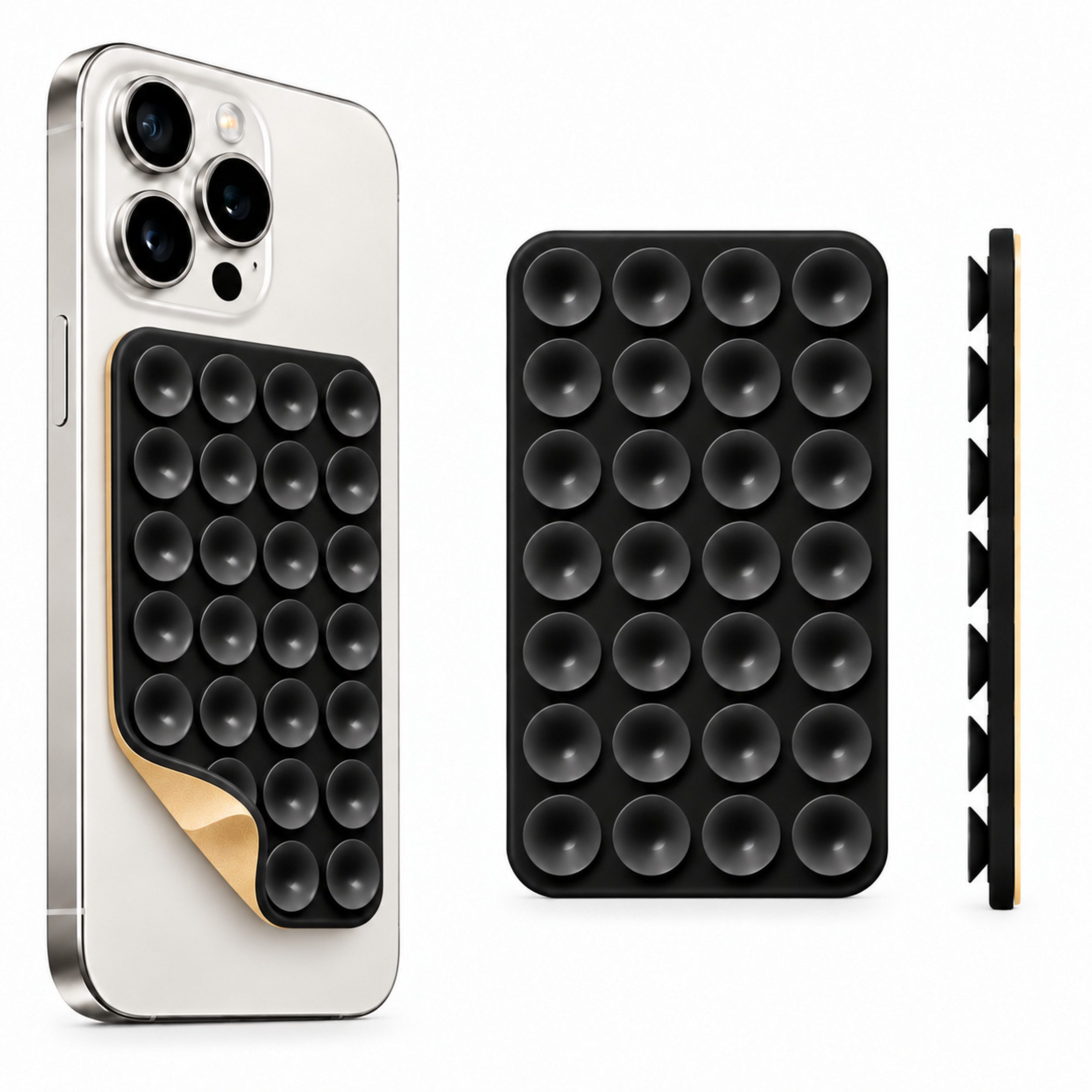 PlugUp Popsockets Silikon-Handyhalterung mit Saugnäpfen für Smartphones, (Spar-Set, 2-tlg., 2er-Set, Universelle Silikon-Handyhalterung für Smartphones im 2er-Set)