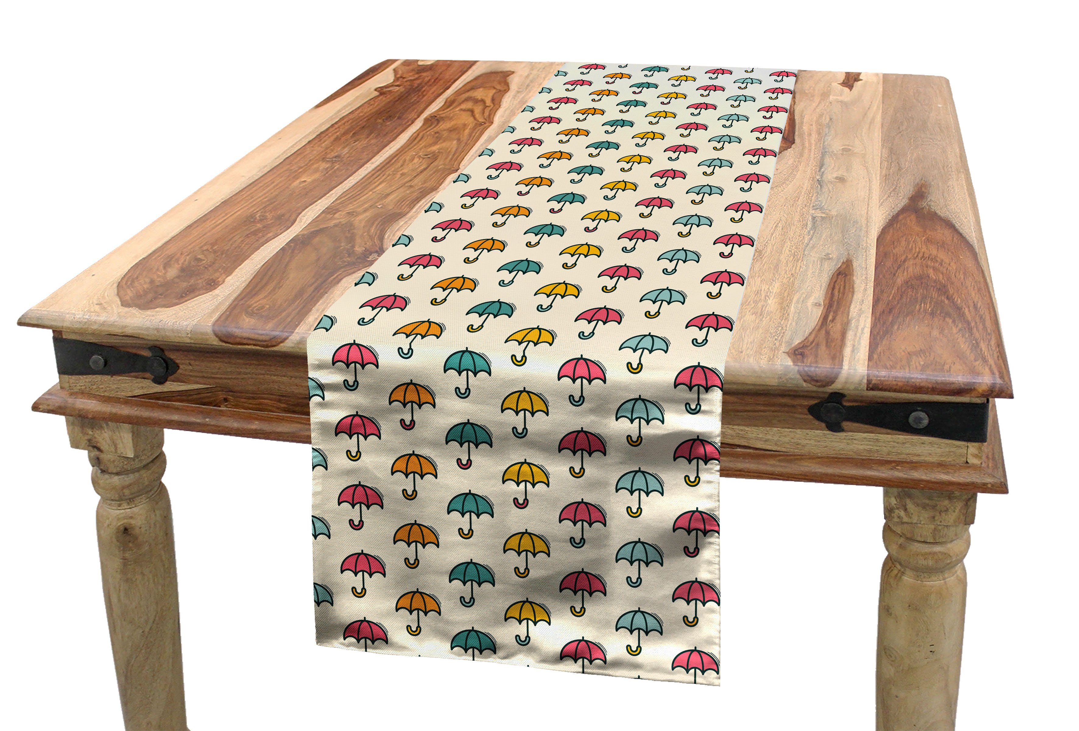 Muster Abakuhaus Küche Esszimmer Dekorativer Regenschirm Karikatur Tischläufer Tischläufer, Sonnenschirme Rechteckiger