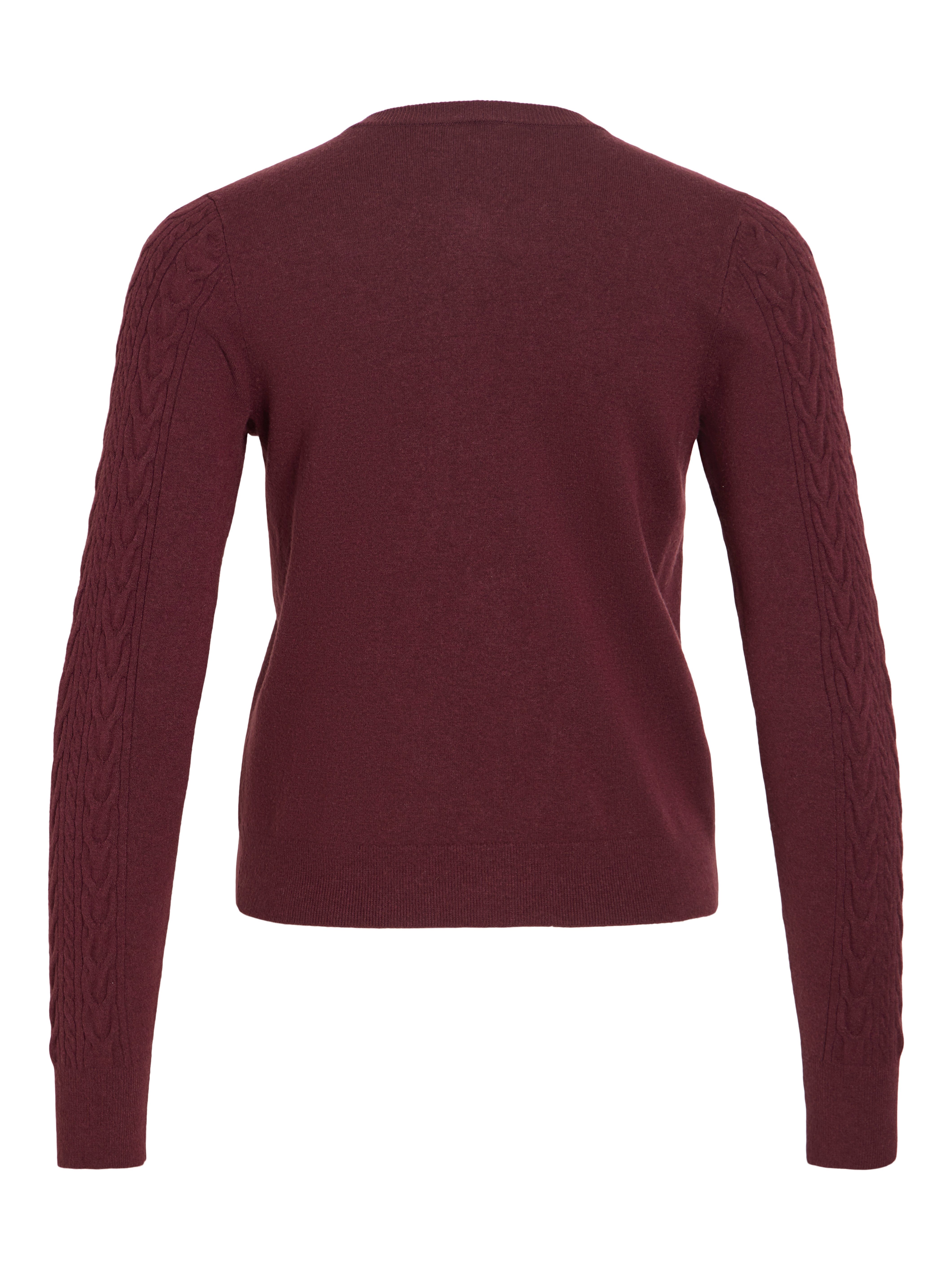 Vila Strickjacke VIKERRY CABLE L/S KNIT CARDIGAN-NOOS Materialmix, normal geschnitten