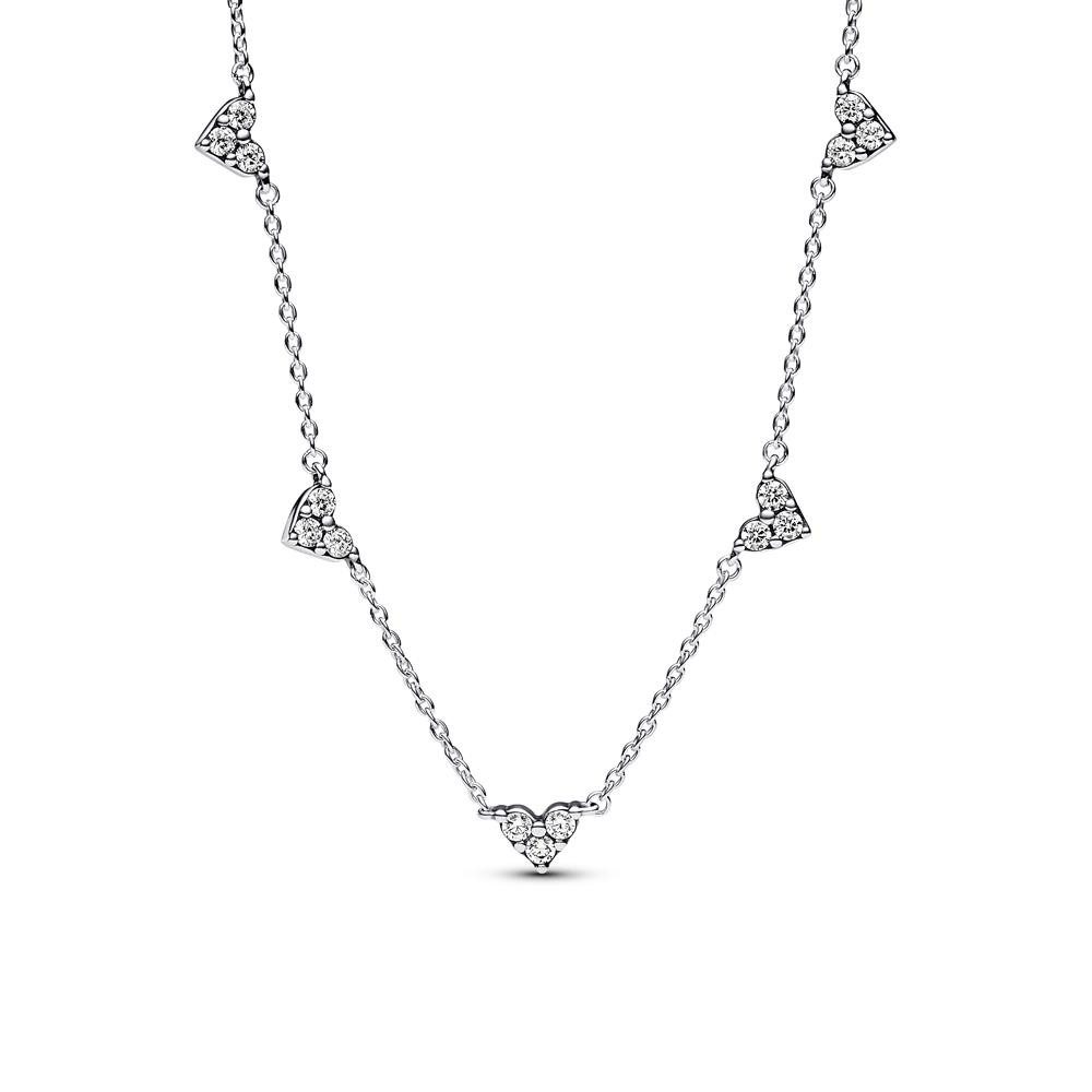 Pandora Silberkette Damenkette Herzen aus 925er Silber mit Zirkonia von PANDORA Timeless