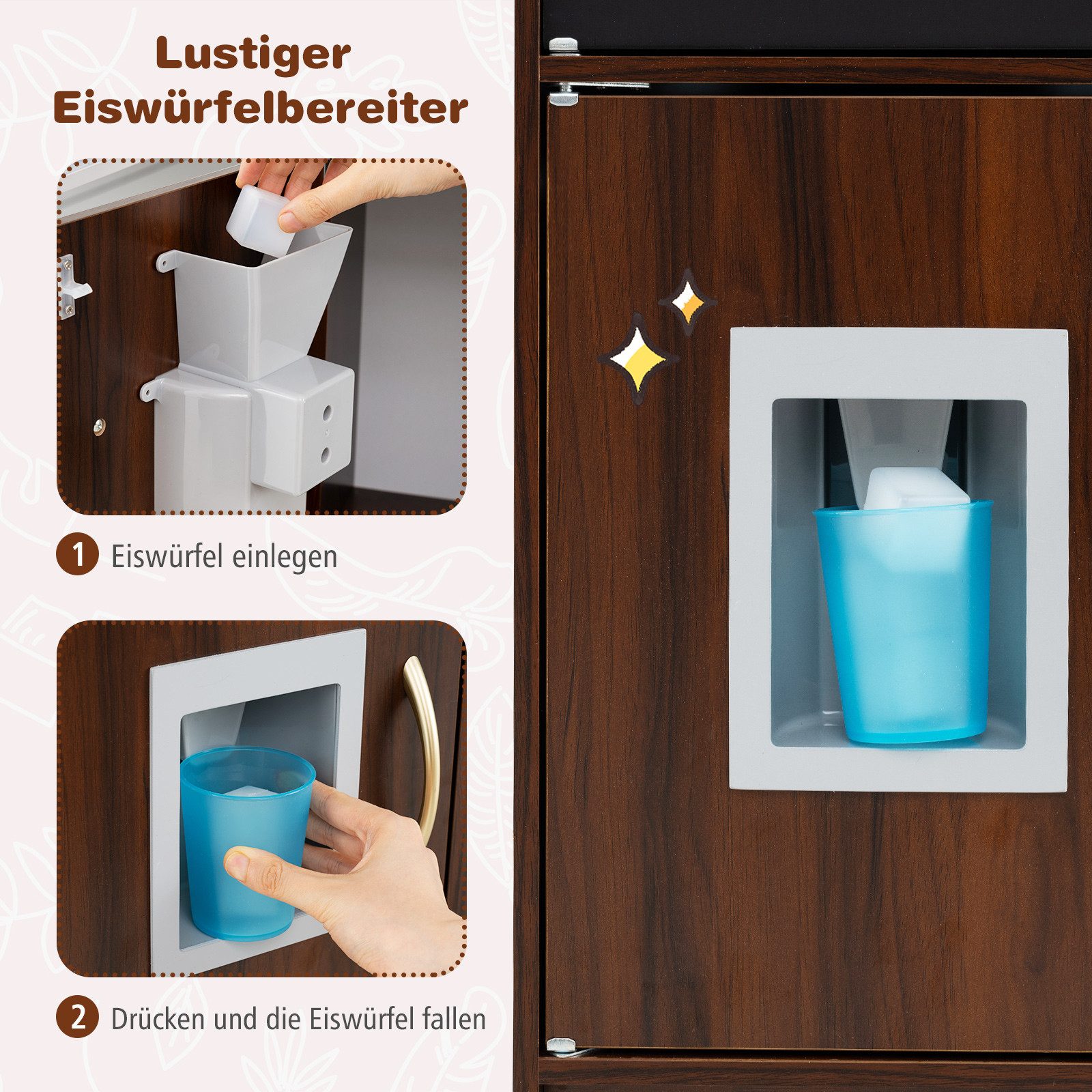 COSTWAY Spielküche Kinderküche, mit Zubehör & Tafel günstig online kaufen